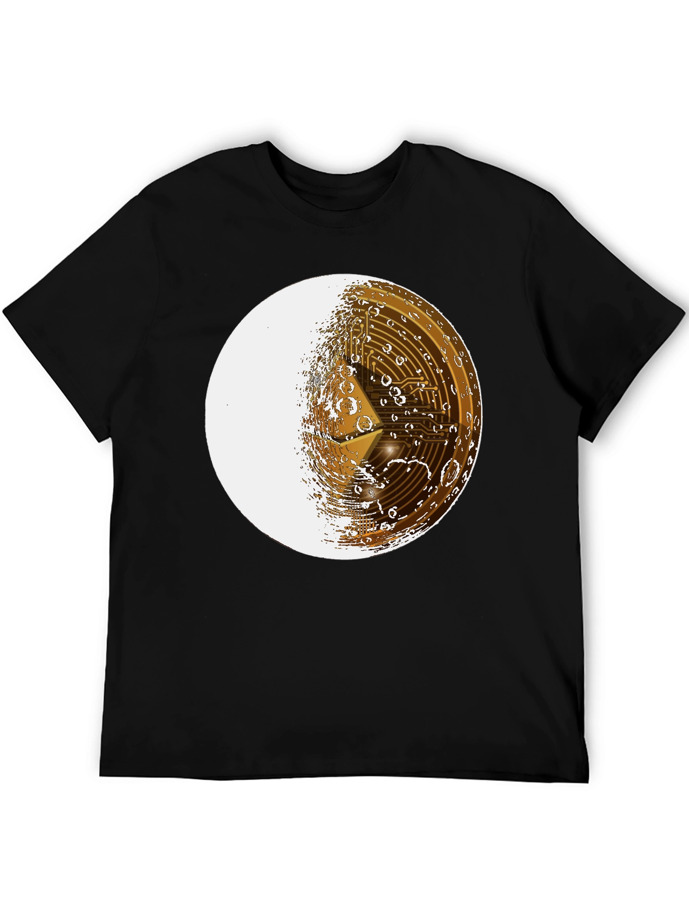 Ethereum Moon Graphic T-Shirt - Crypto Fan Apparel