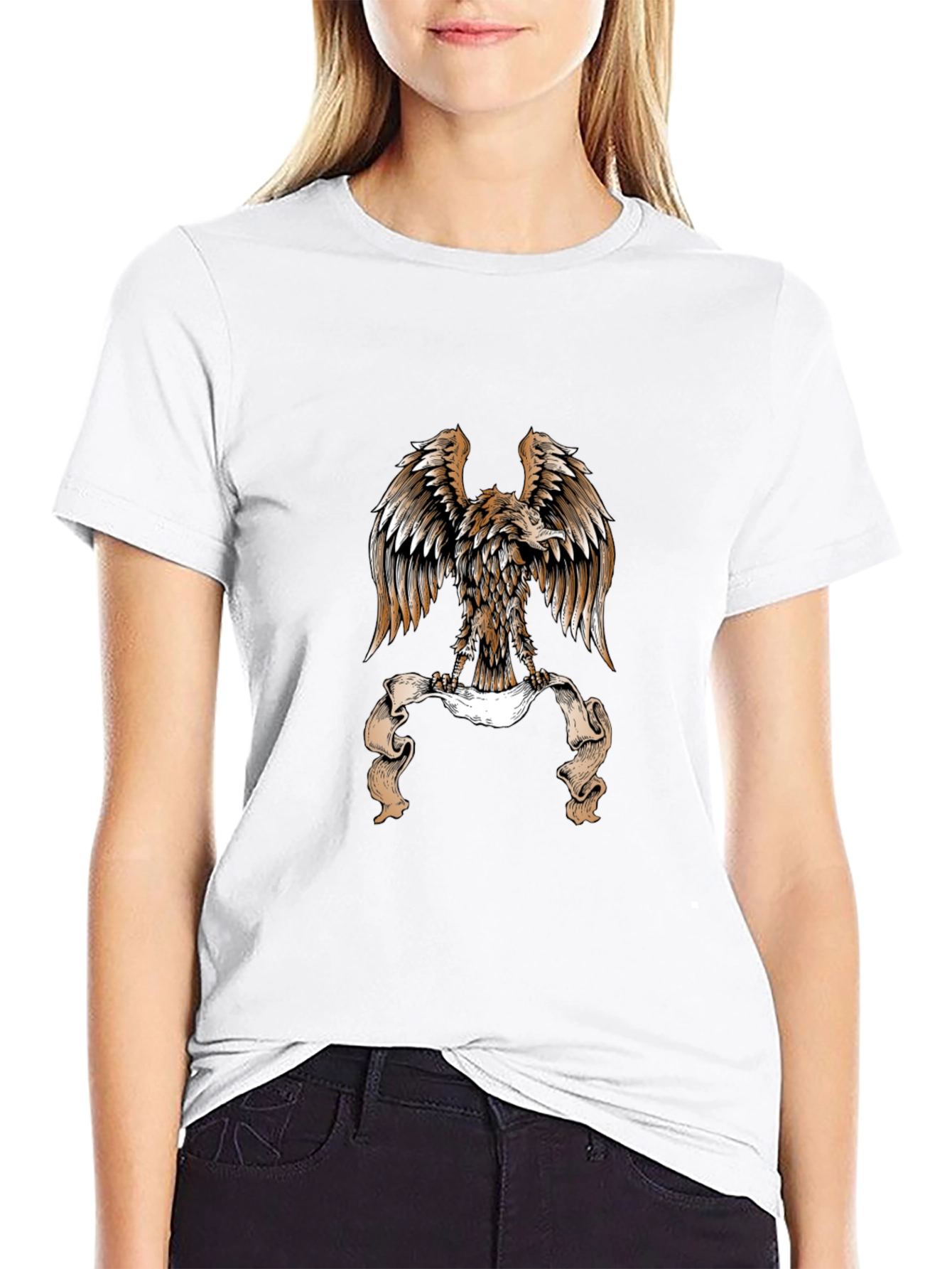 Eagle Graphic Black T-Shirt - Bold Design