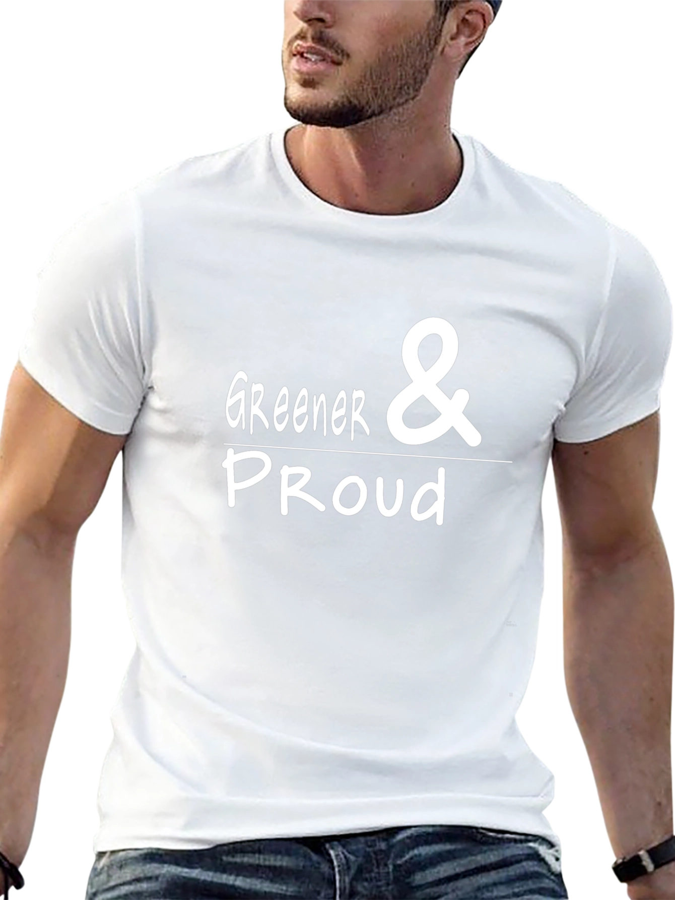 Greener & Proud Graphic Tee - Black Cotton Blend