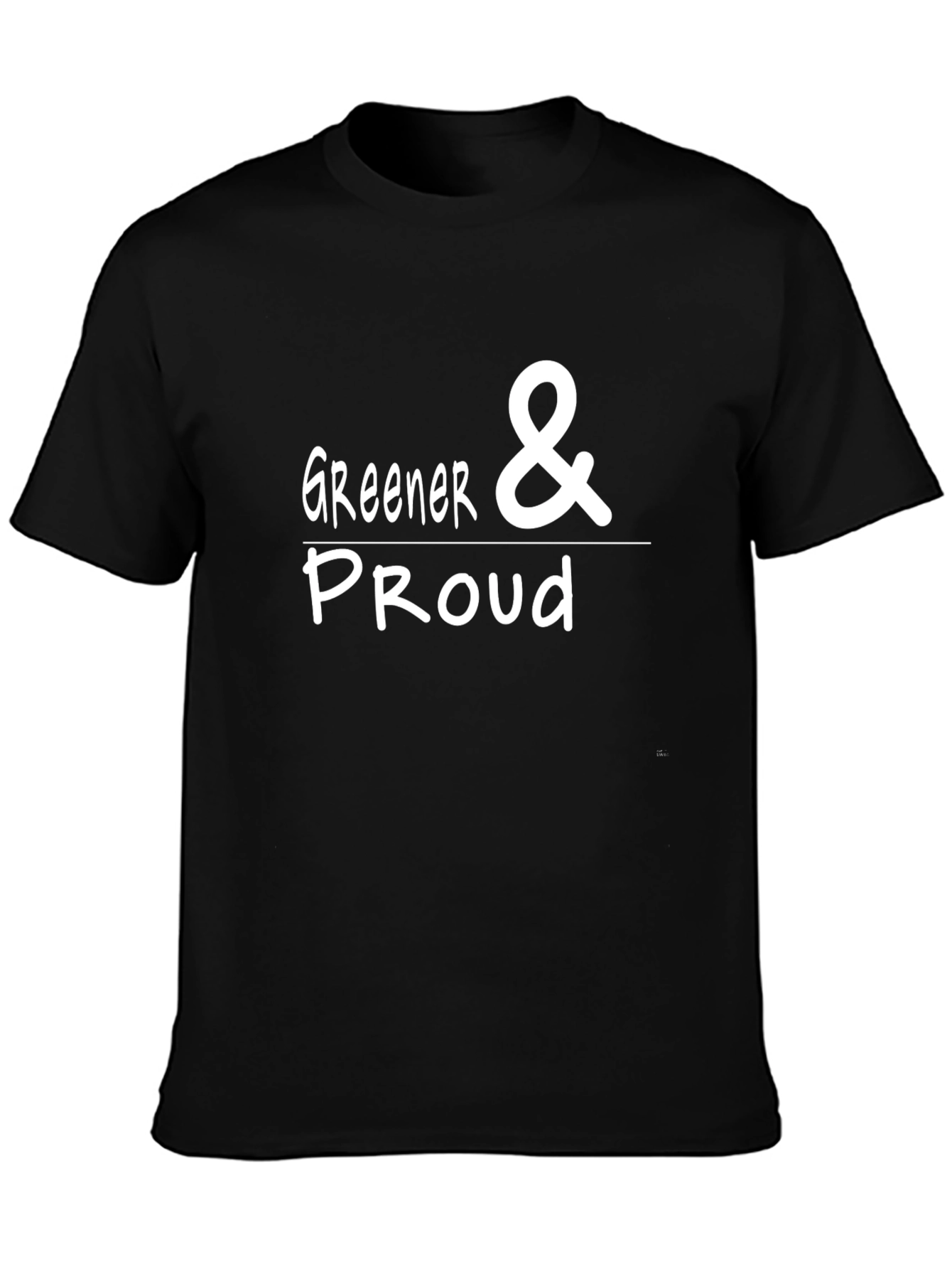 Greener & Proud Graphic Tee - Black Cotton Blend