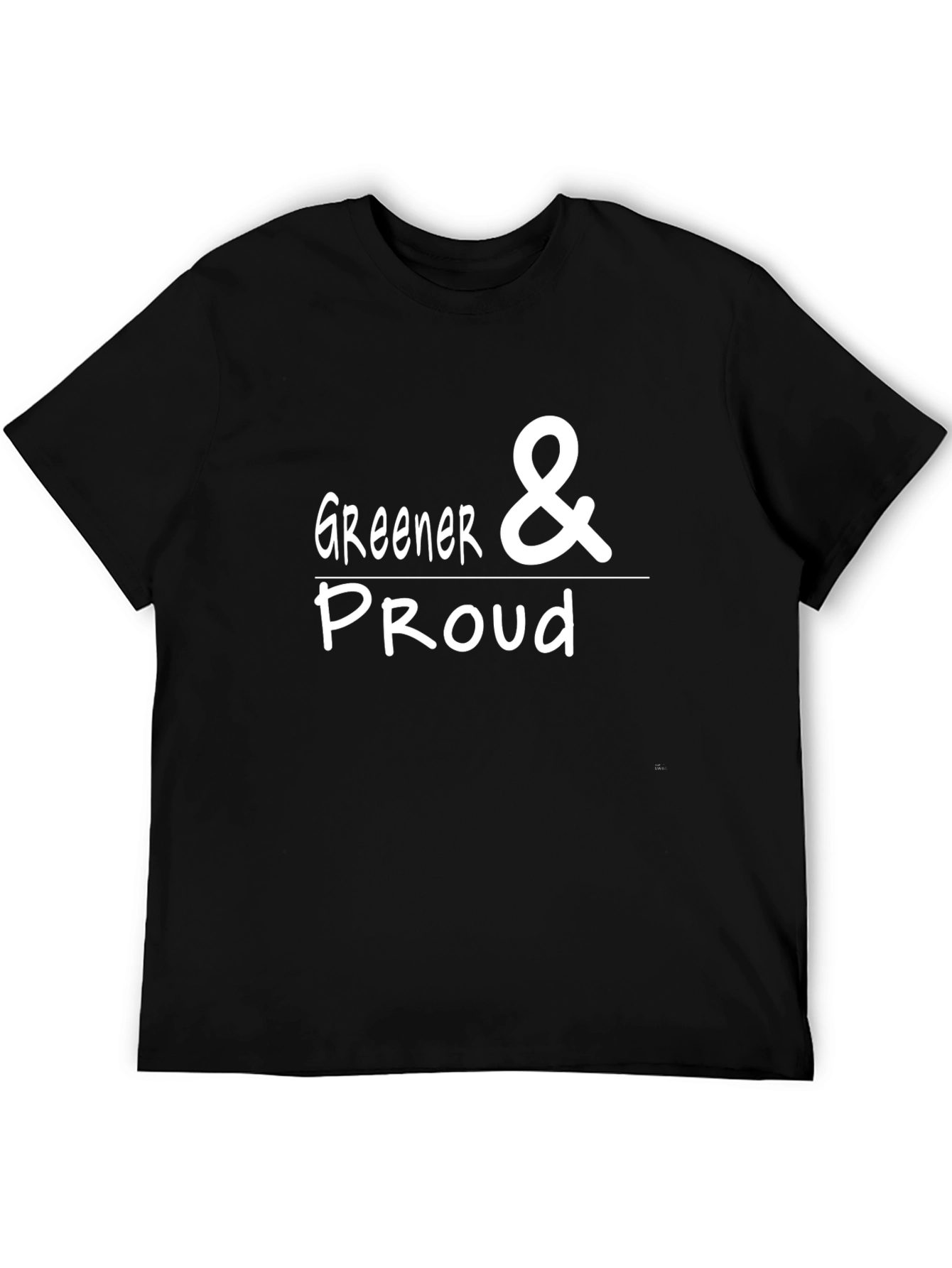 Greener & Proud Graphic Tee - Black Cotton Blend
