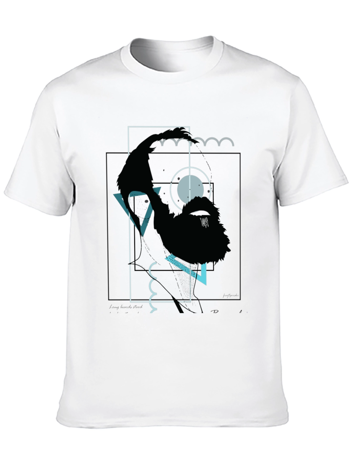 Abstract Bigfoot Graphic Tee - Black Cotton Blend