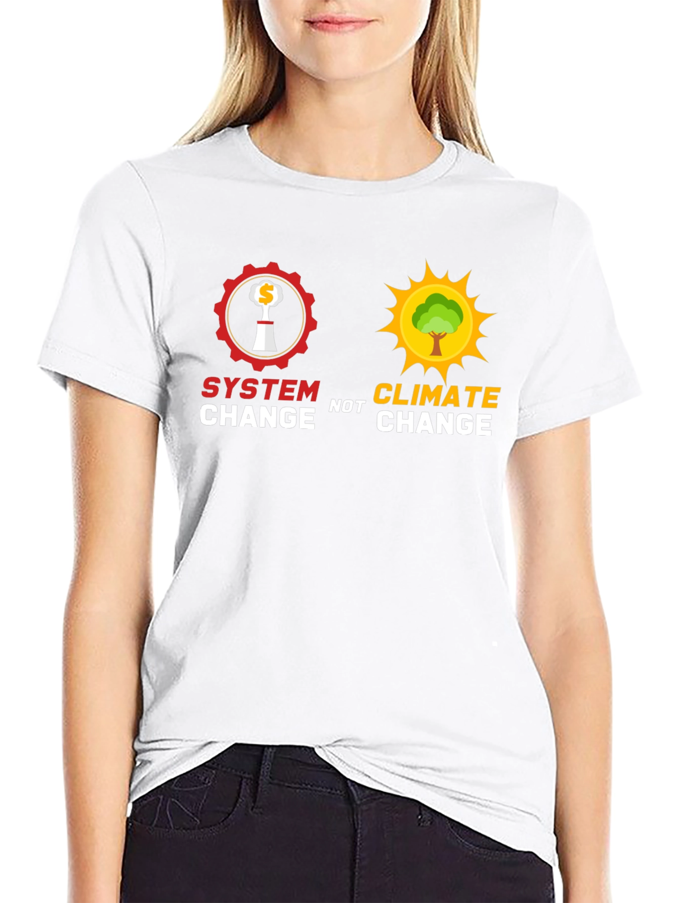 System Change Not Climate Change Black T-Shirt