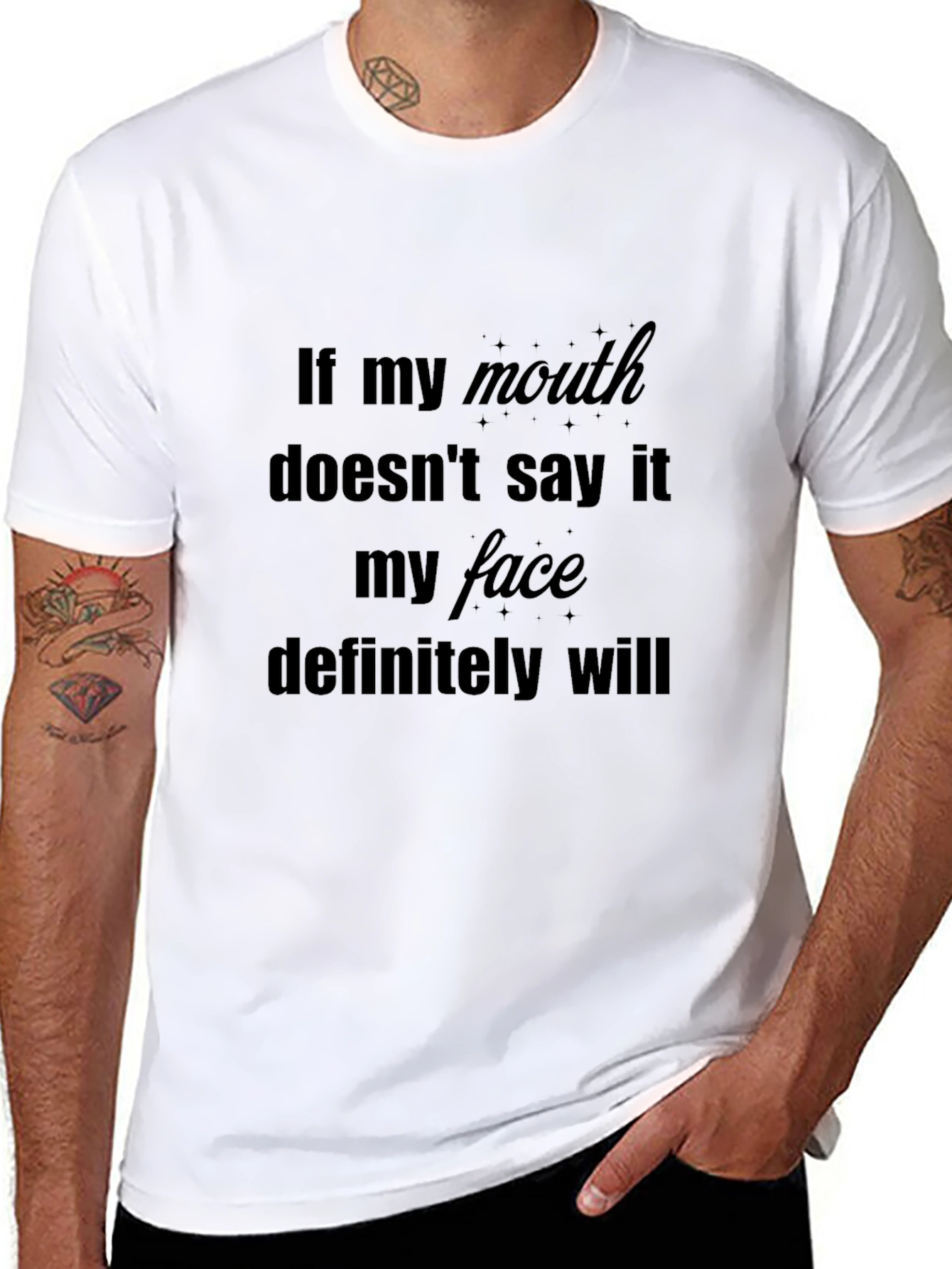 Sarcastic Black T-Shirt - My Face Says It All