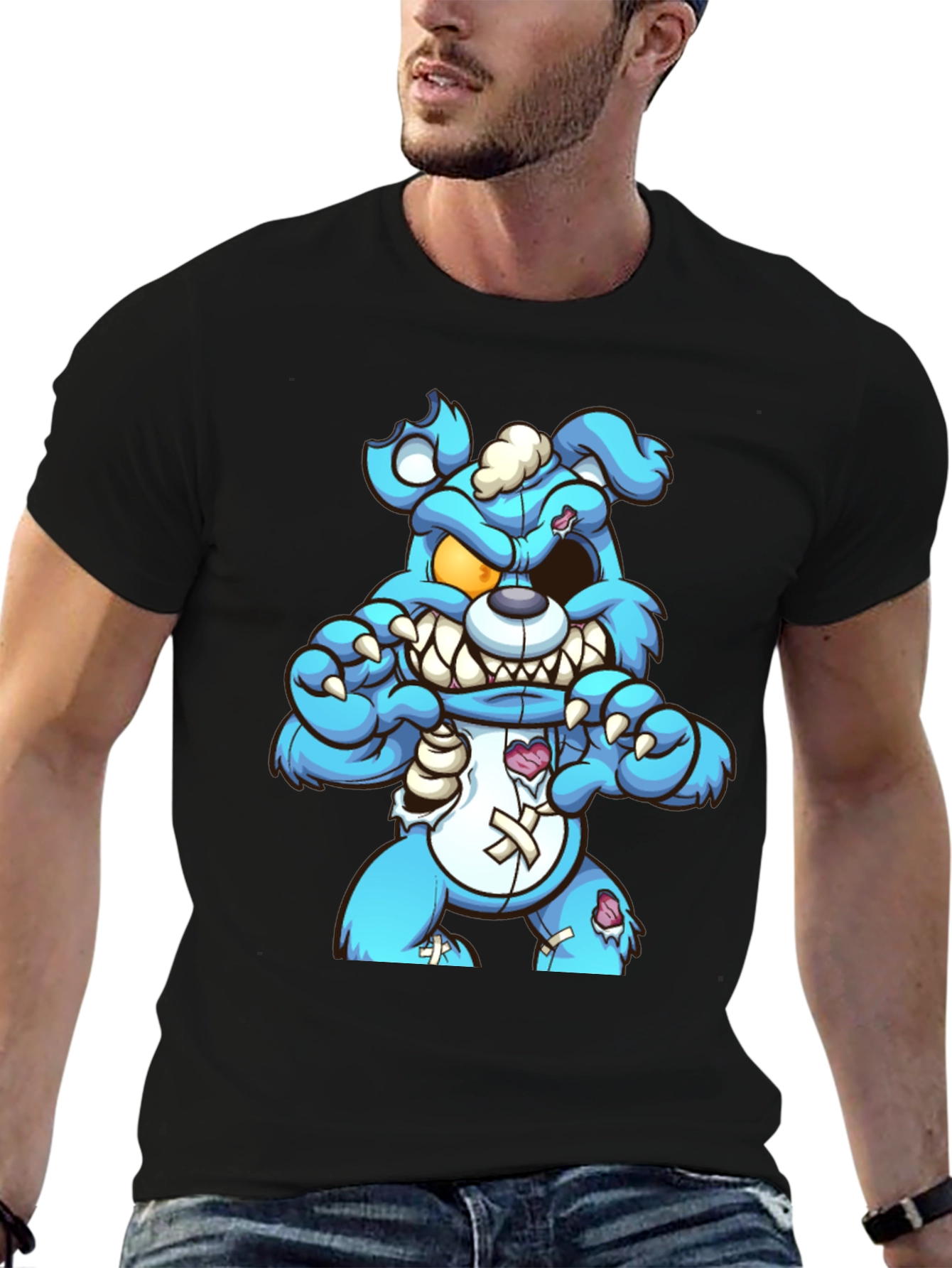 Zombie Teddy Bear Graphic T-Shirt