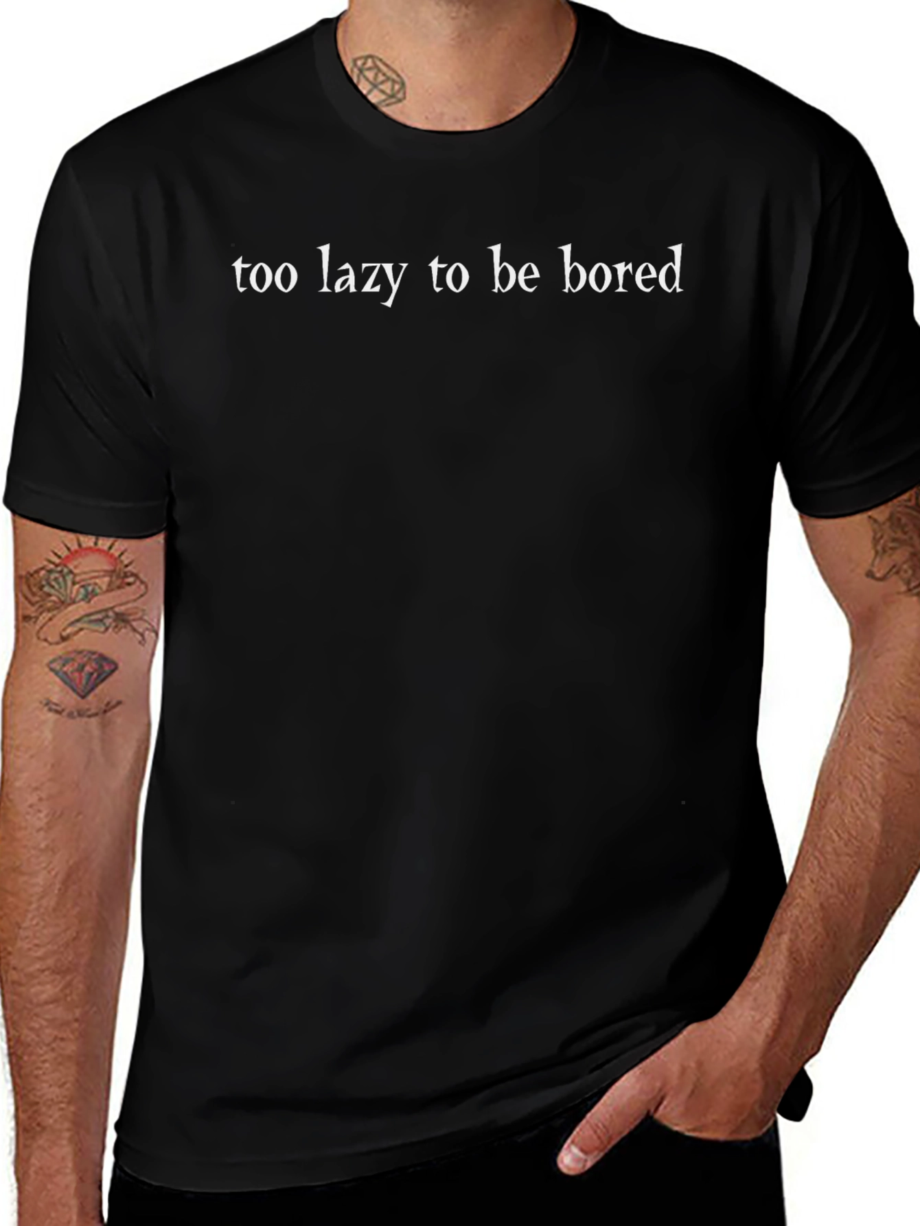 Too Lazy To Be Bored Graphic Tee