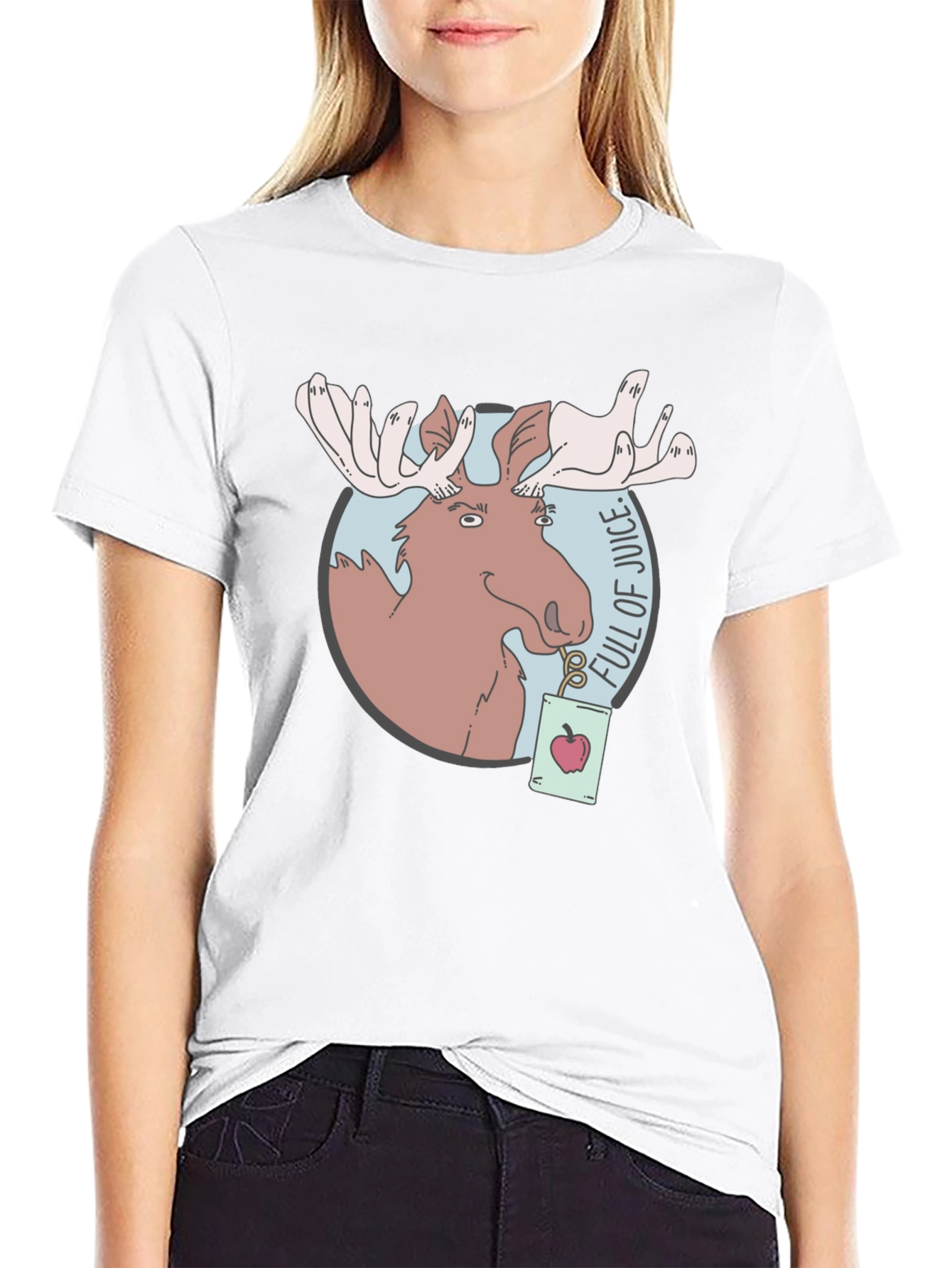 Moose Juice T-Shirt - Funny Cartoon Graphic Tee