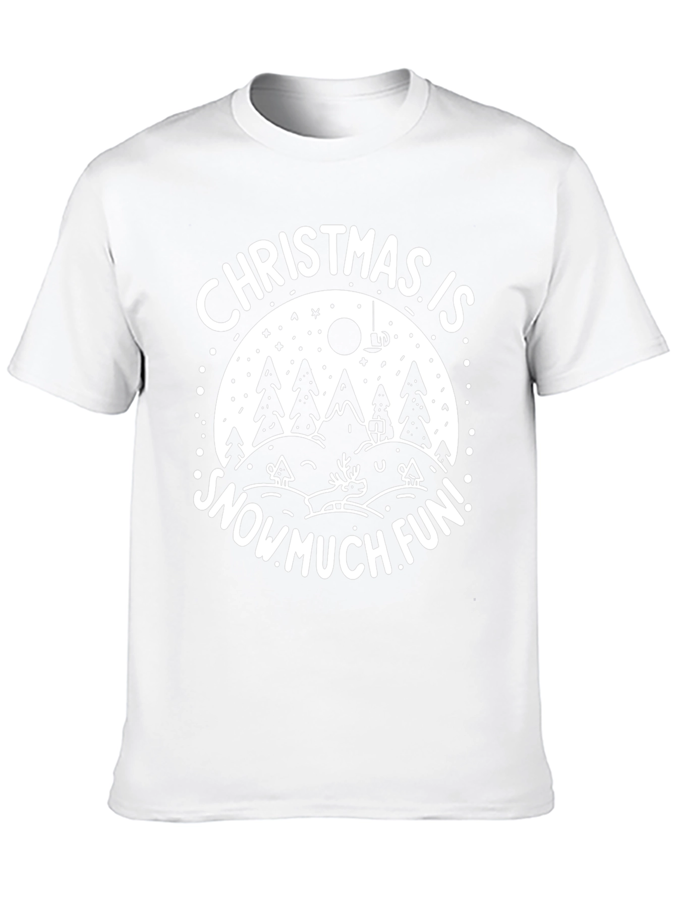 Christmas is Snow Much Fun Black T-Shirt