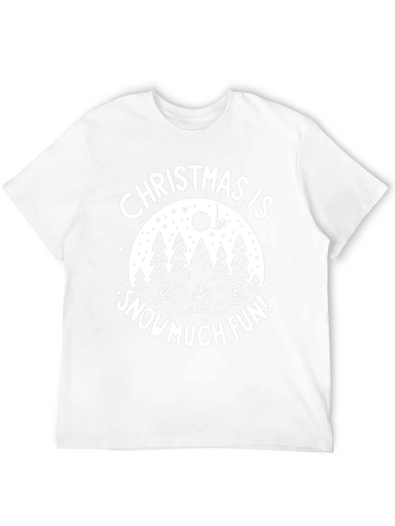 Christmas is Snow Much Fun Black T-Shirt
