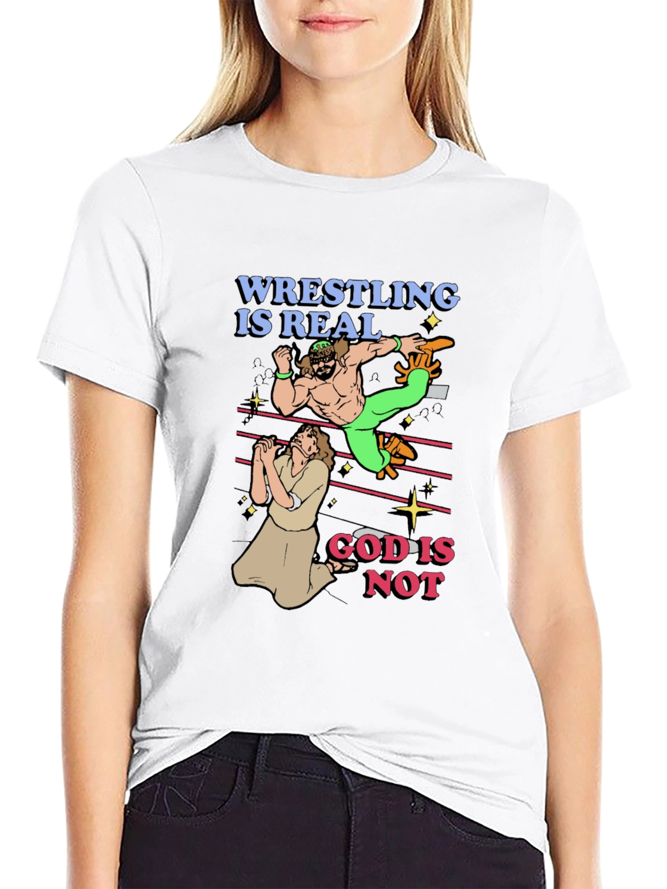 Wrestling is Real - Funny Graphic T-Shirt
