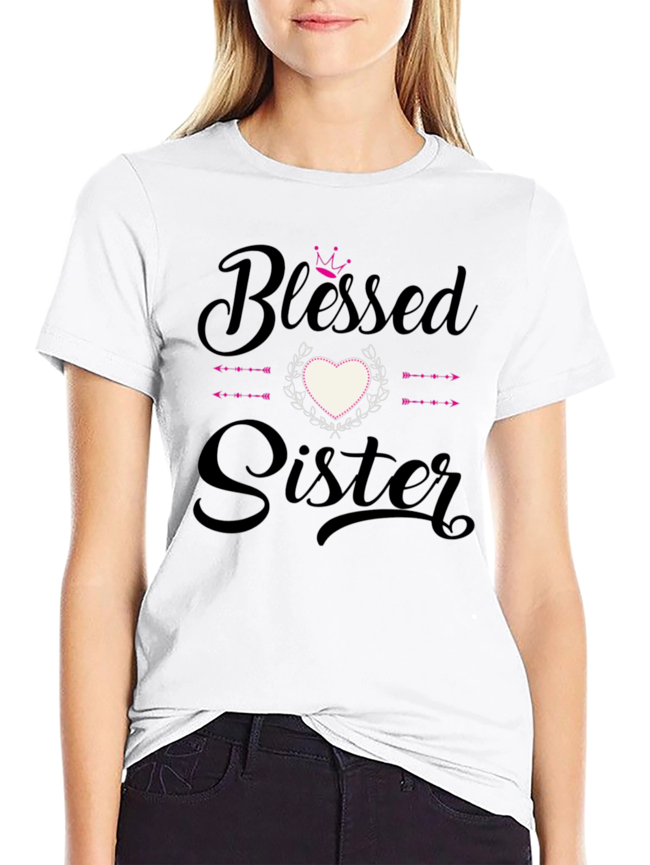 Blessed Sister Graphic Tee - Black