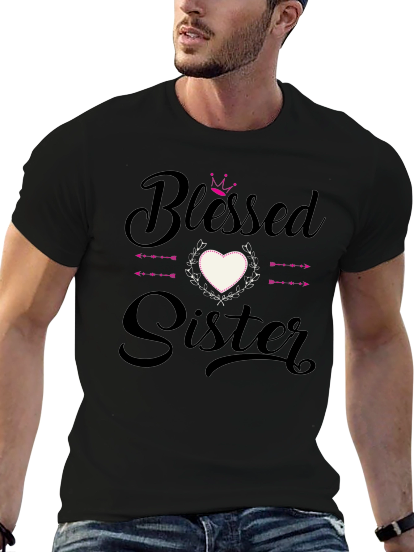 Blessed Sister Graphic Tee - Black
