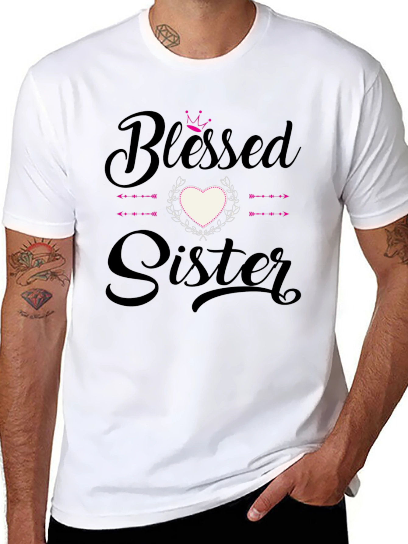 Blessed Sister Graphic Tee - Black