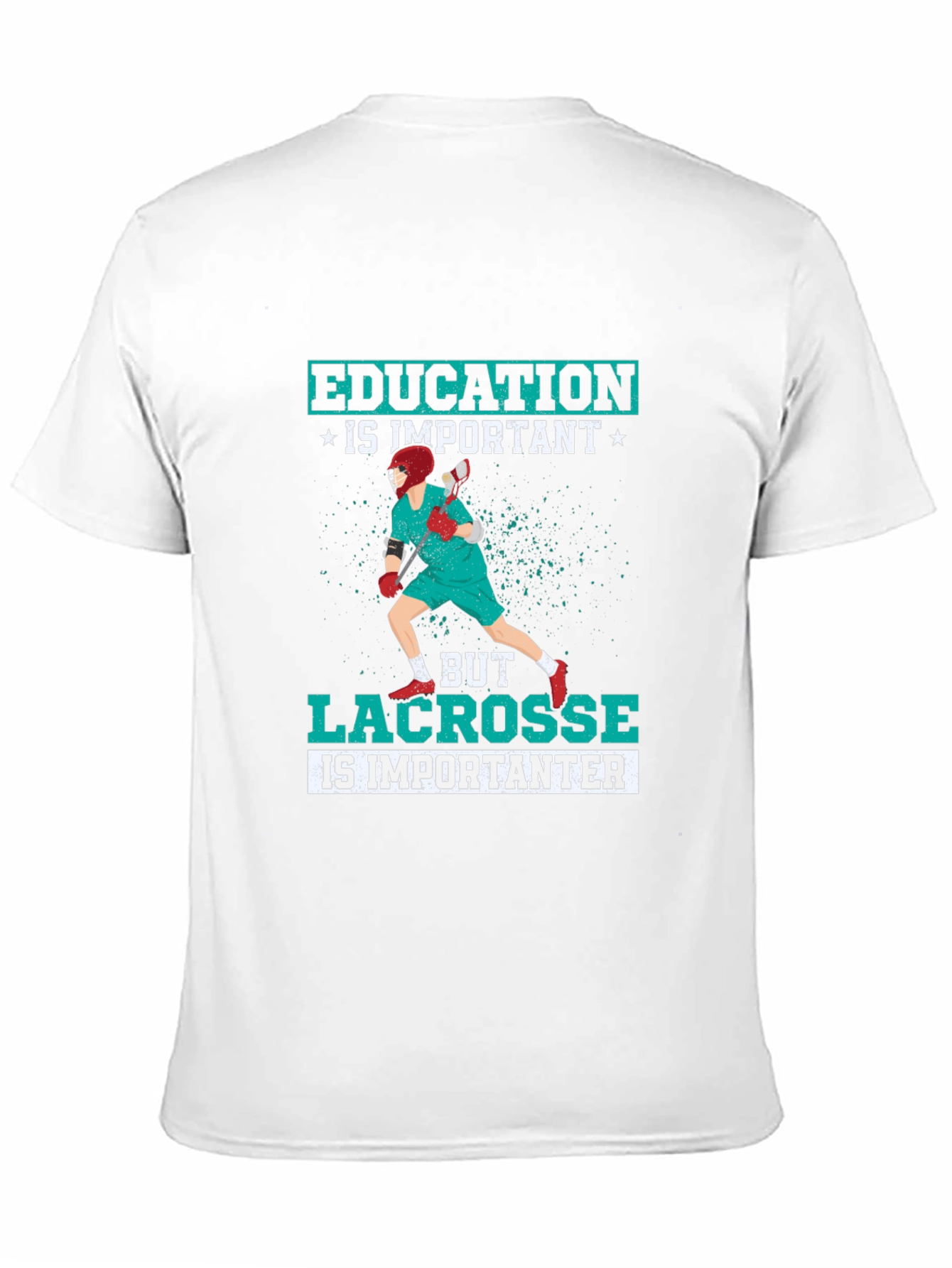 Education Vs Lacrosse T-Shirt - Sporty Design!