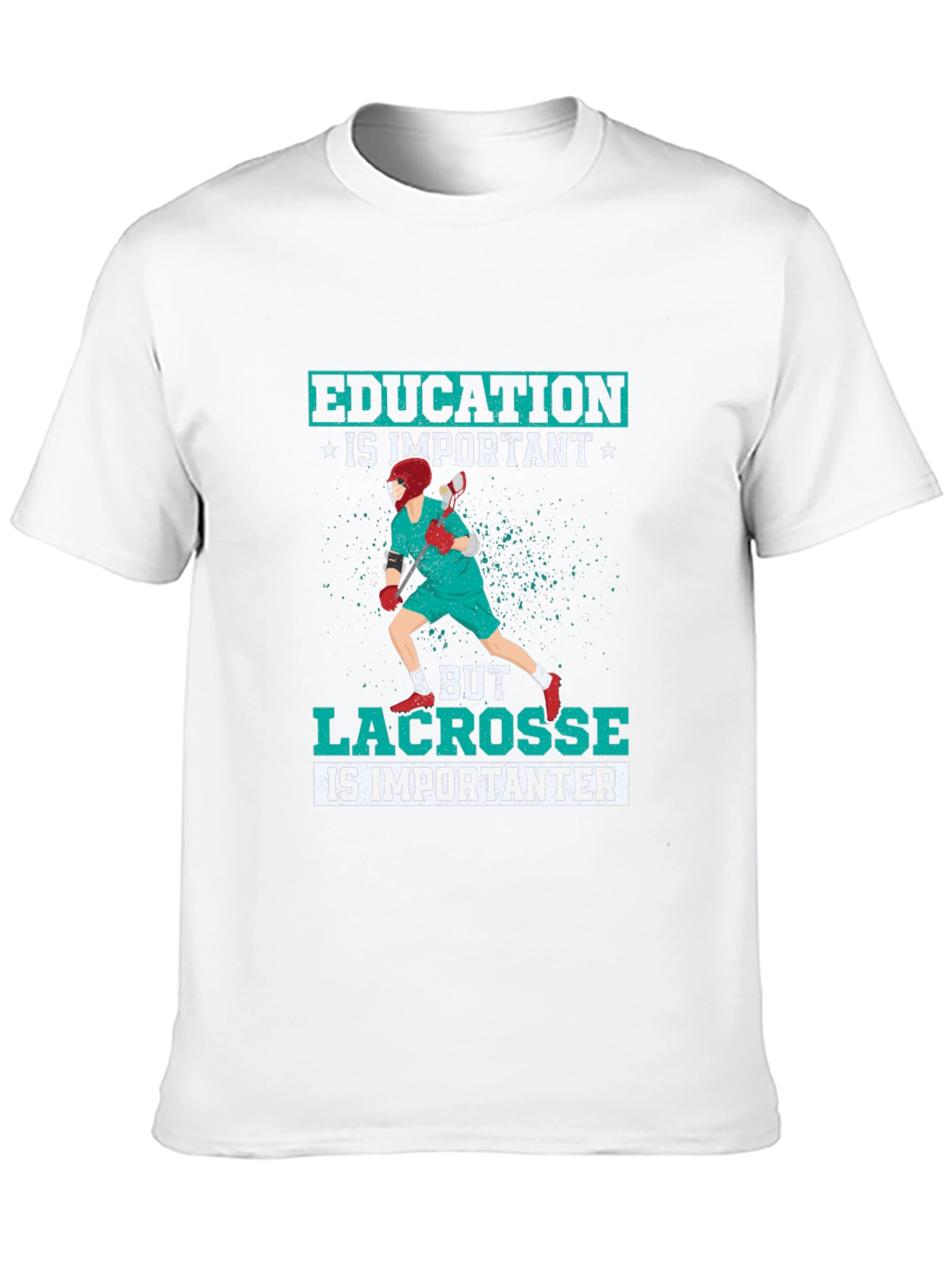 Education Vs Lacrosse T-Shirt - Sporty Design!
