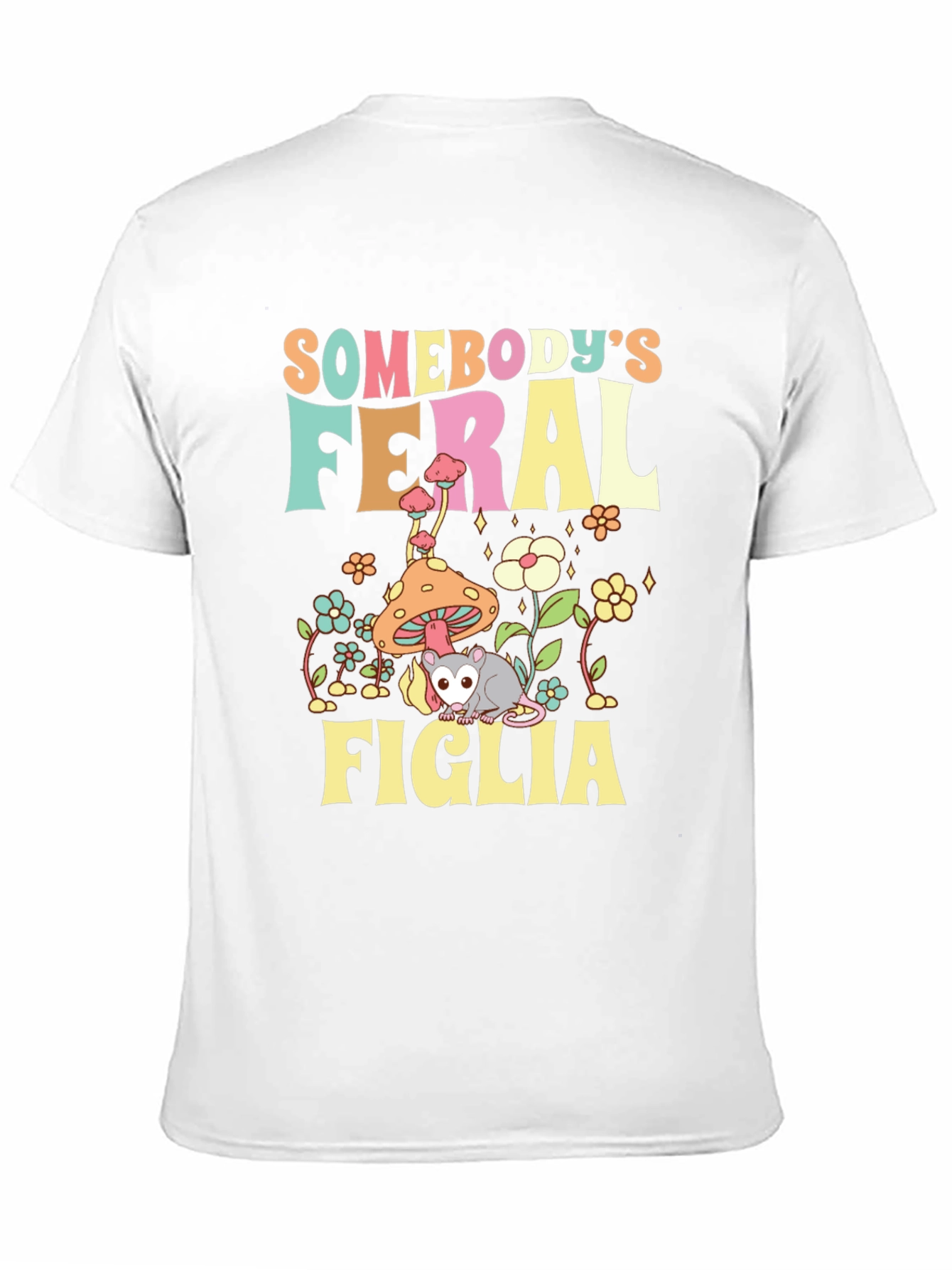 Somebodys Feral Figlia Black Graphic Tee