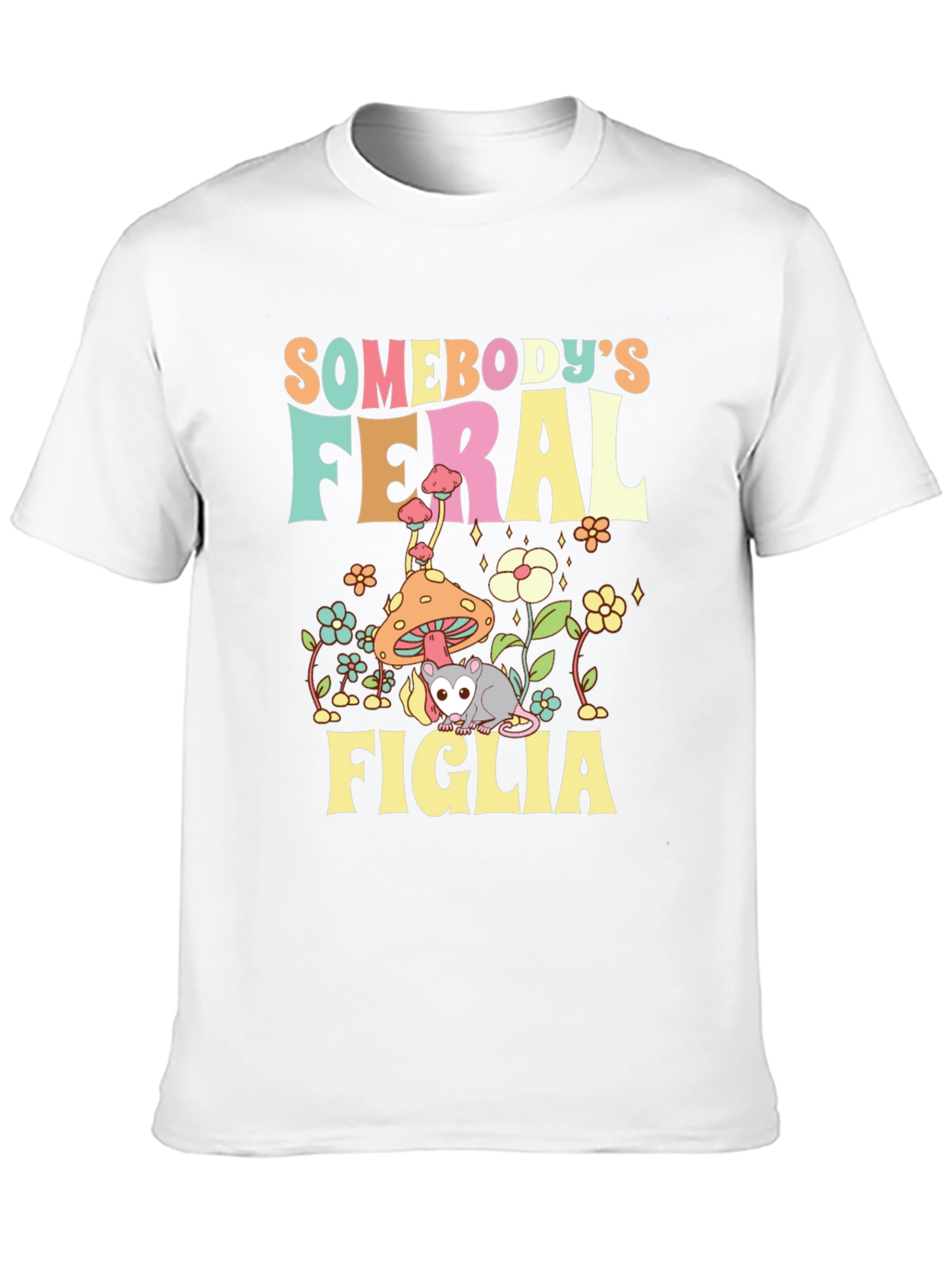 Somebodys Feral Figlia Black Graphic Tee