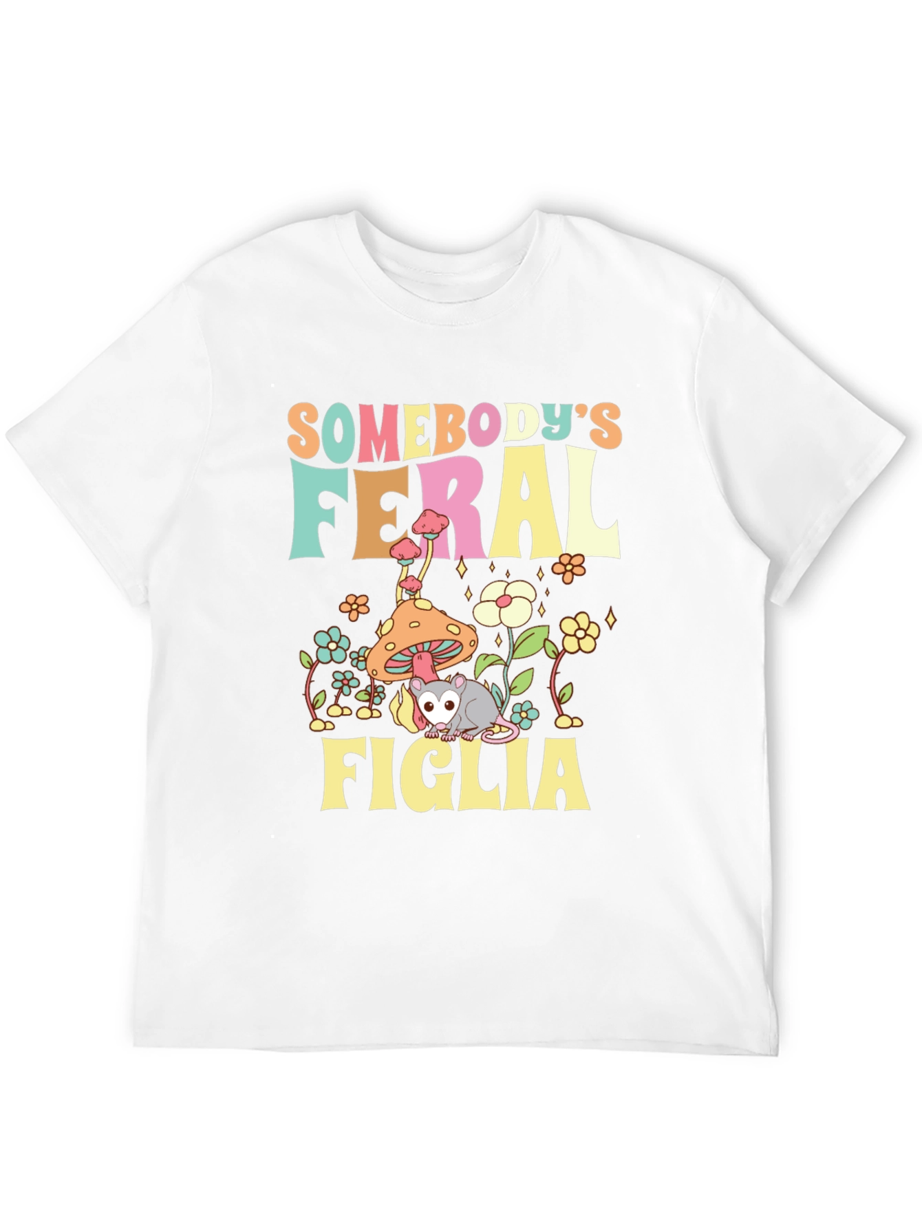 Somebodys Feral Figlia Black Graphic Tee