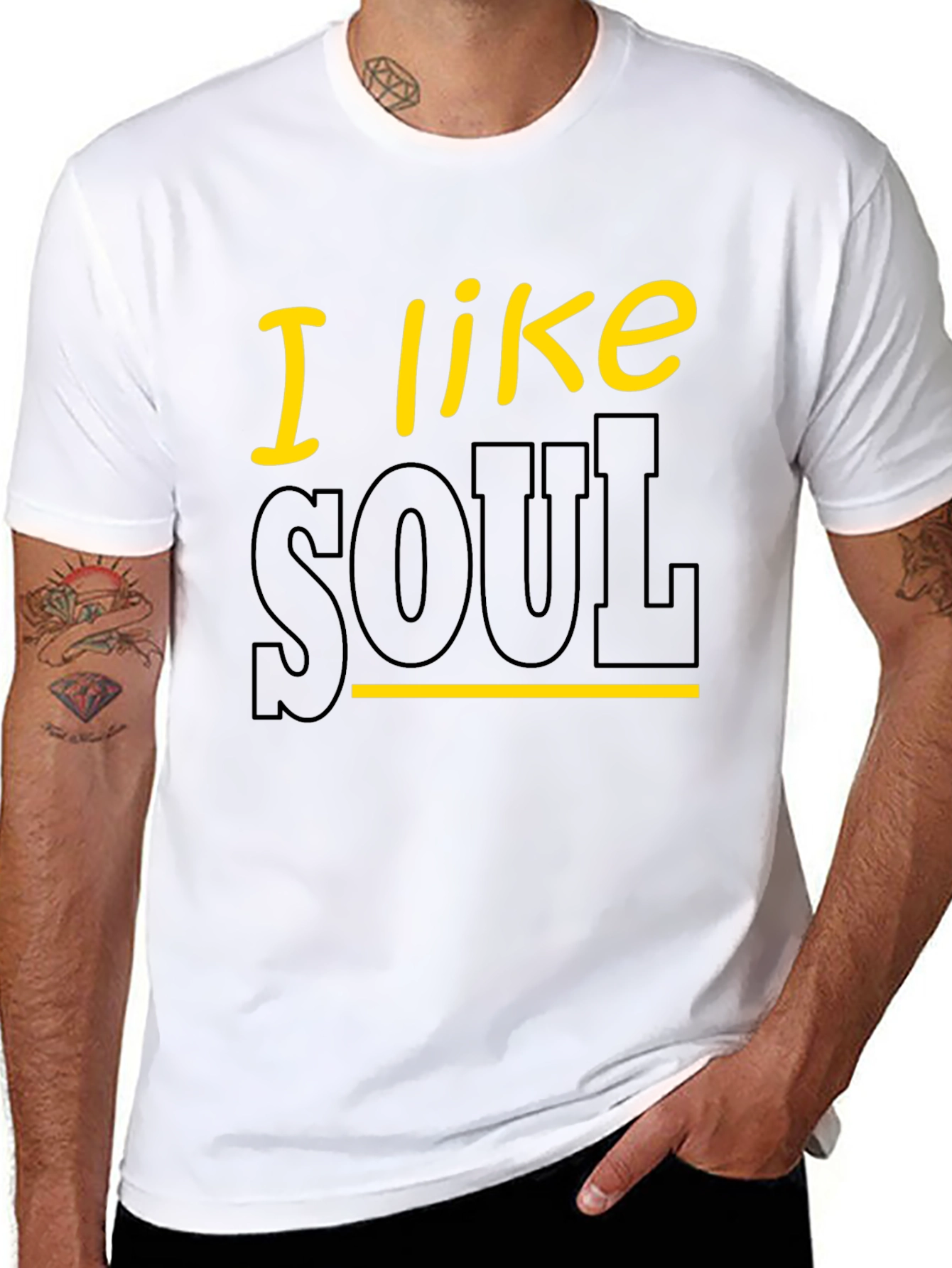 I Like Soul Graphic Tee - Black Cotton T-Shirt