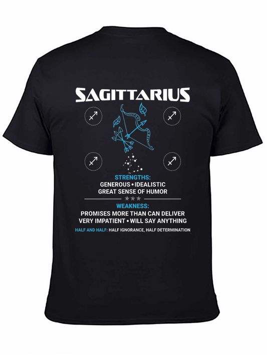 Sagittarius Zodiac T-Shirt - Strengths & Weaknesses