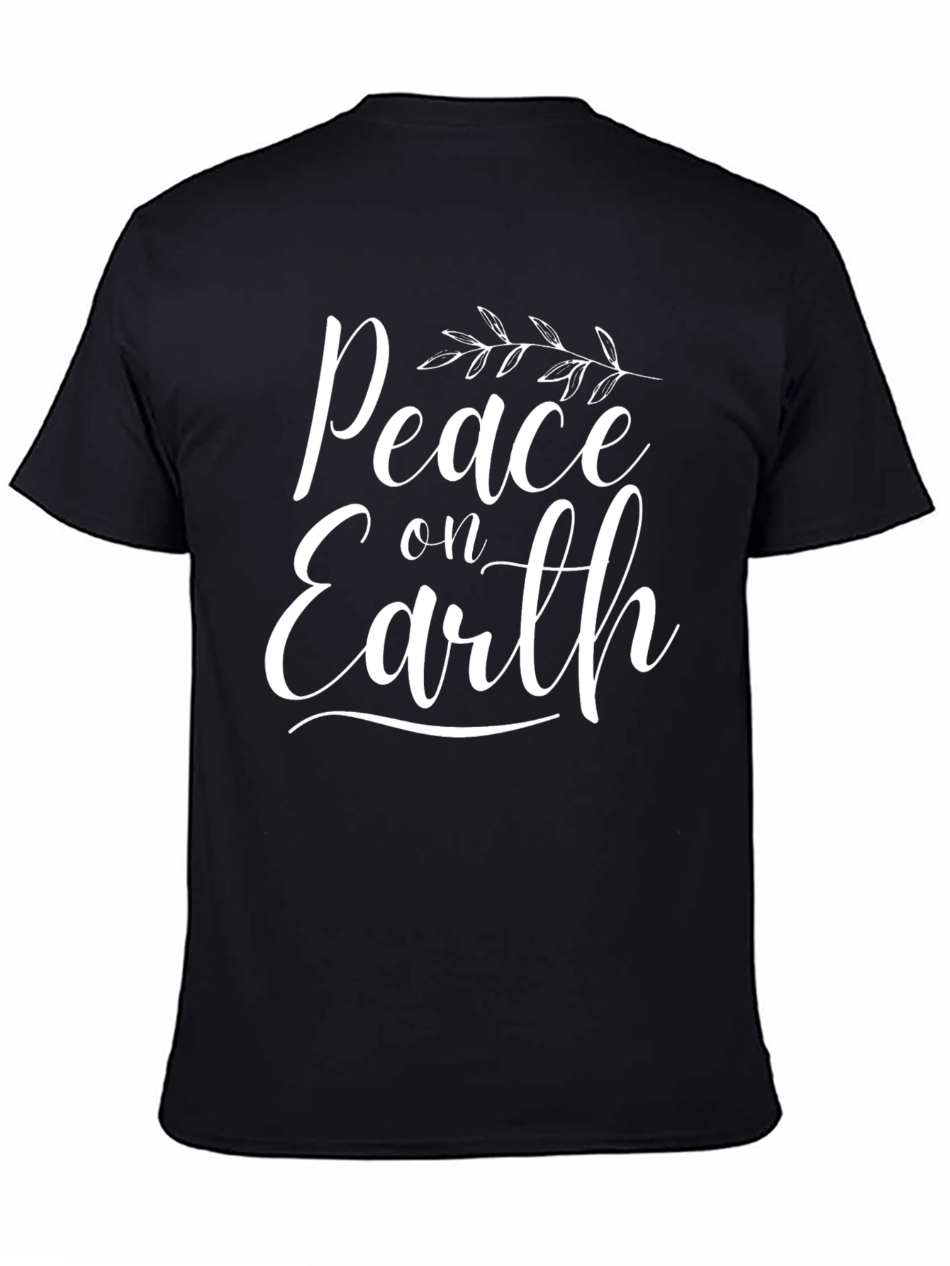 Peace on Earth Black T-Shirt Holiday Season