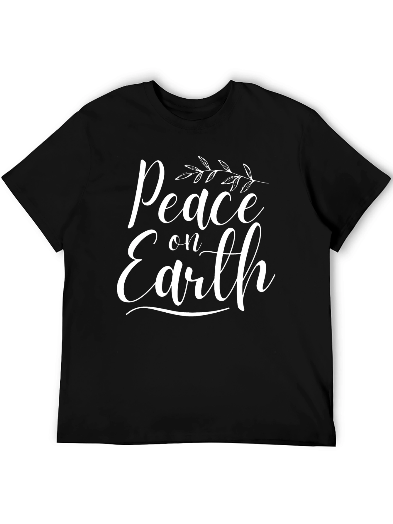 Peace on Earth Black T-Shirt Holiday Season