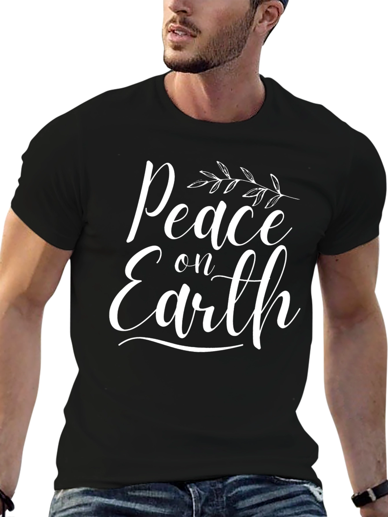 Peace on Earth Black T-Shirt Holiday Season