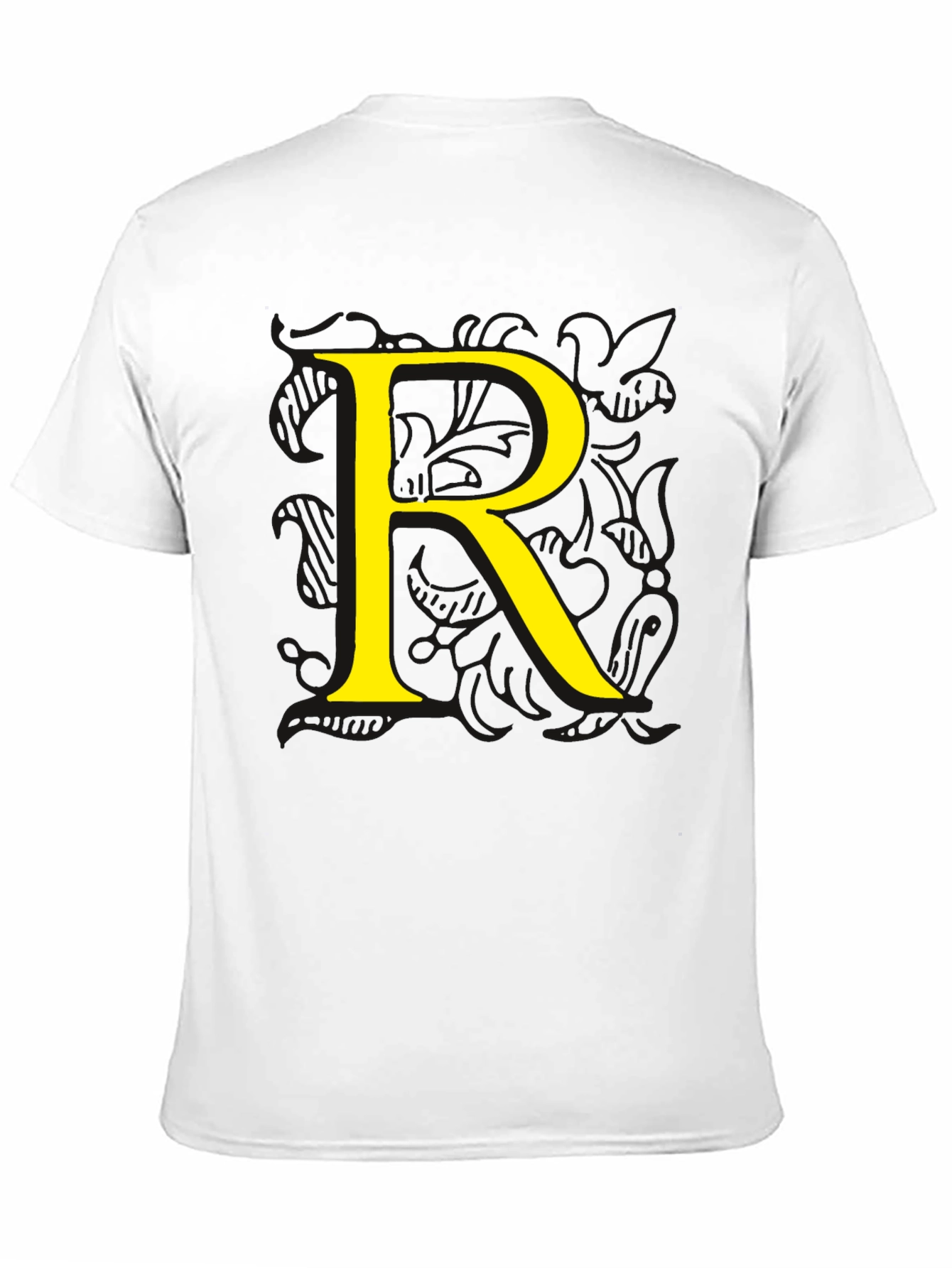 Letter R Black T-Shirt