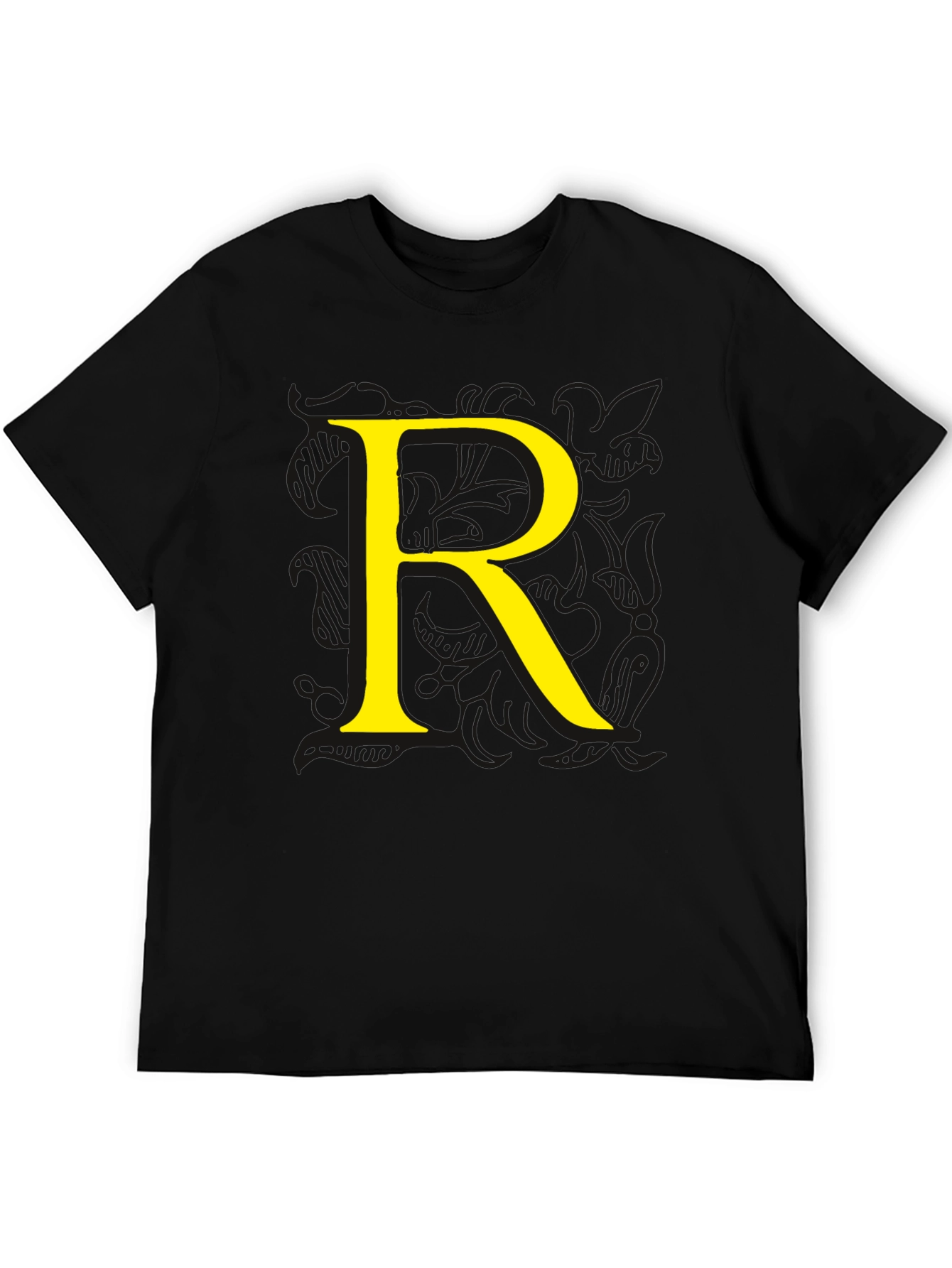 Letter R Black T-Shirt