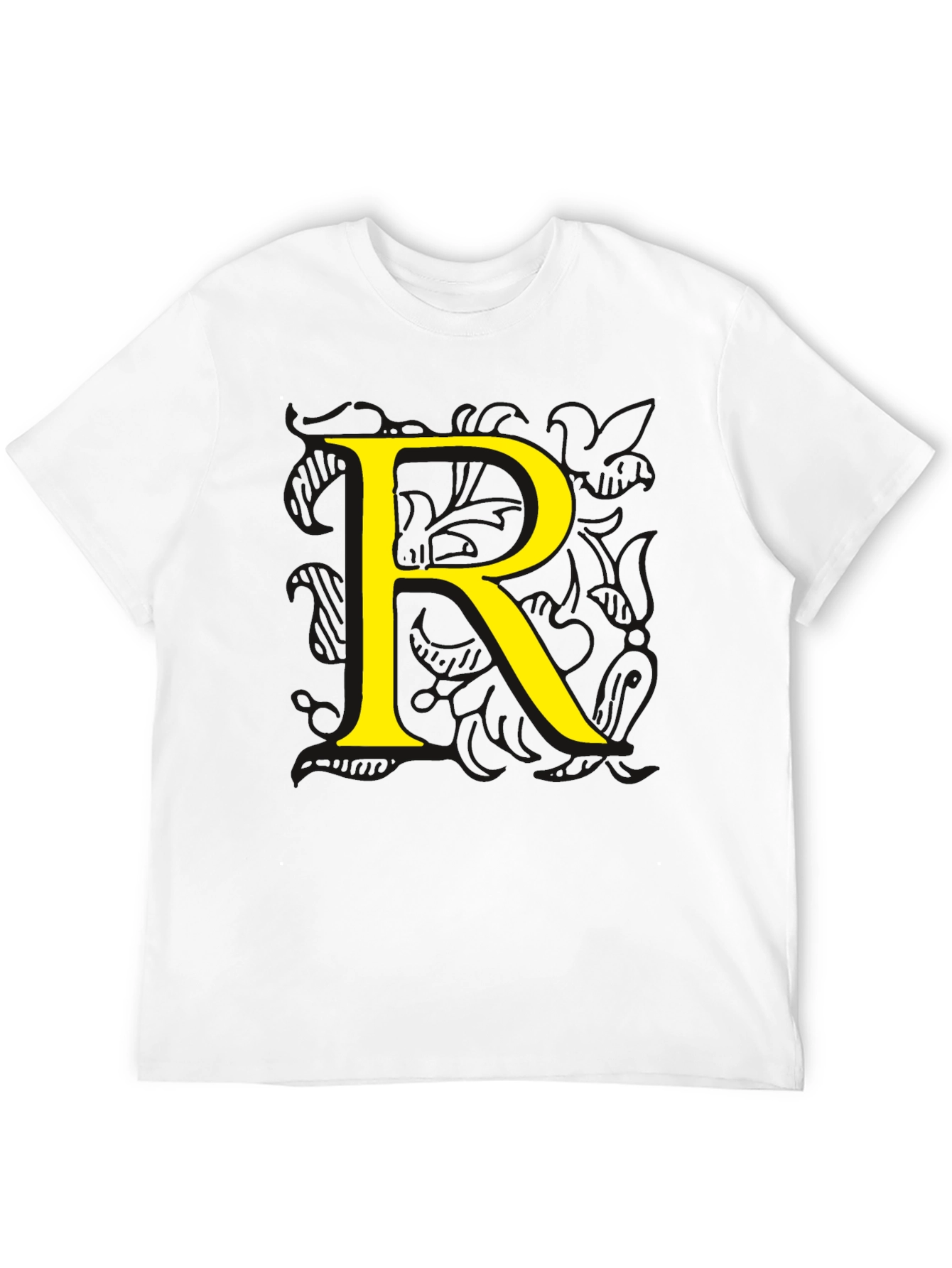 Letter R Black T-Shirt