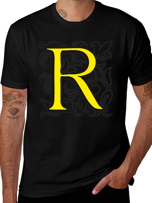 Letter R Black T-Shirt