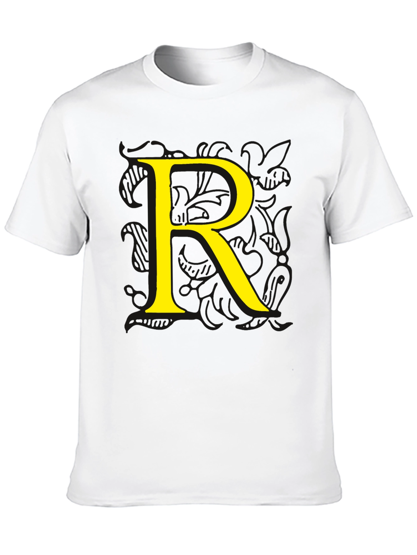 Letter R Black T-Shirt