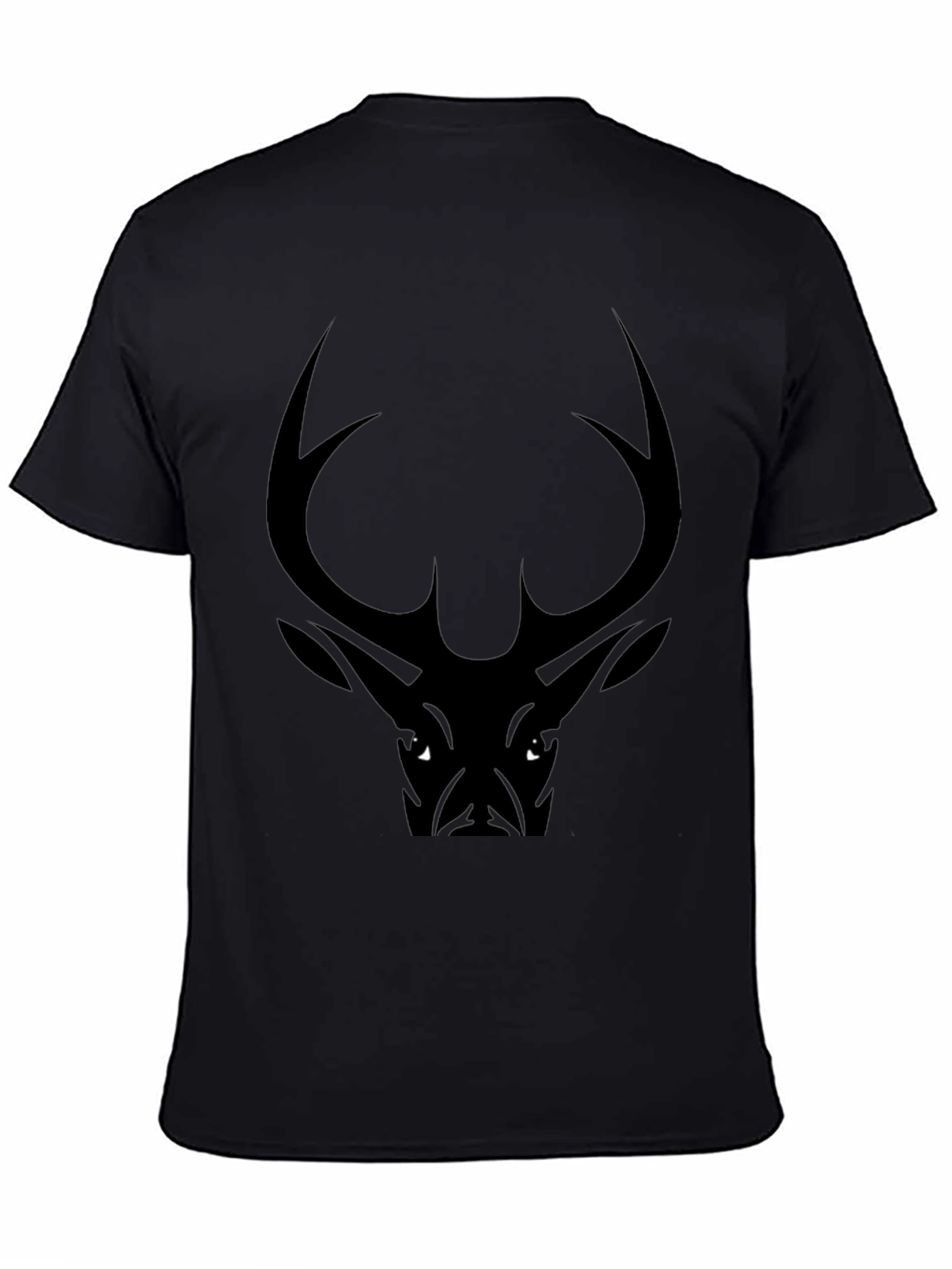 Mens Black Deer Graphic Tee - Casual Style