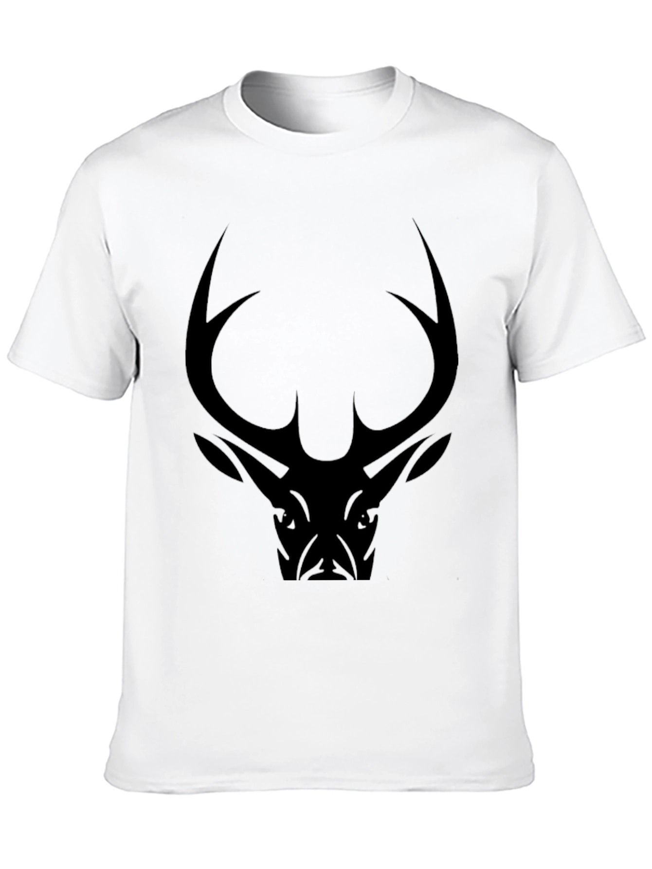 Mens Black Deer Graphic Tee - Casual Style