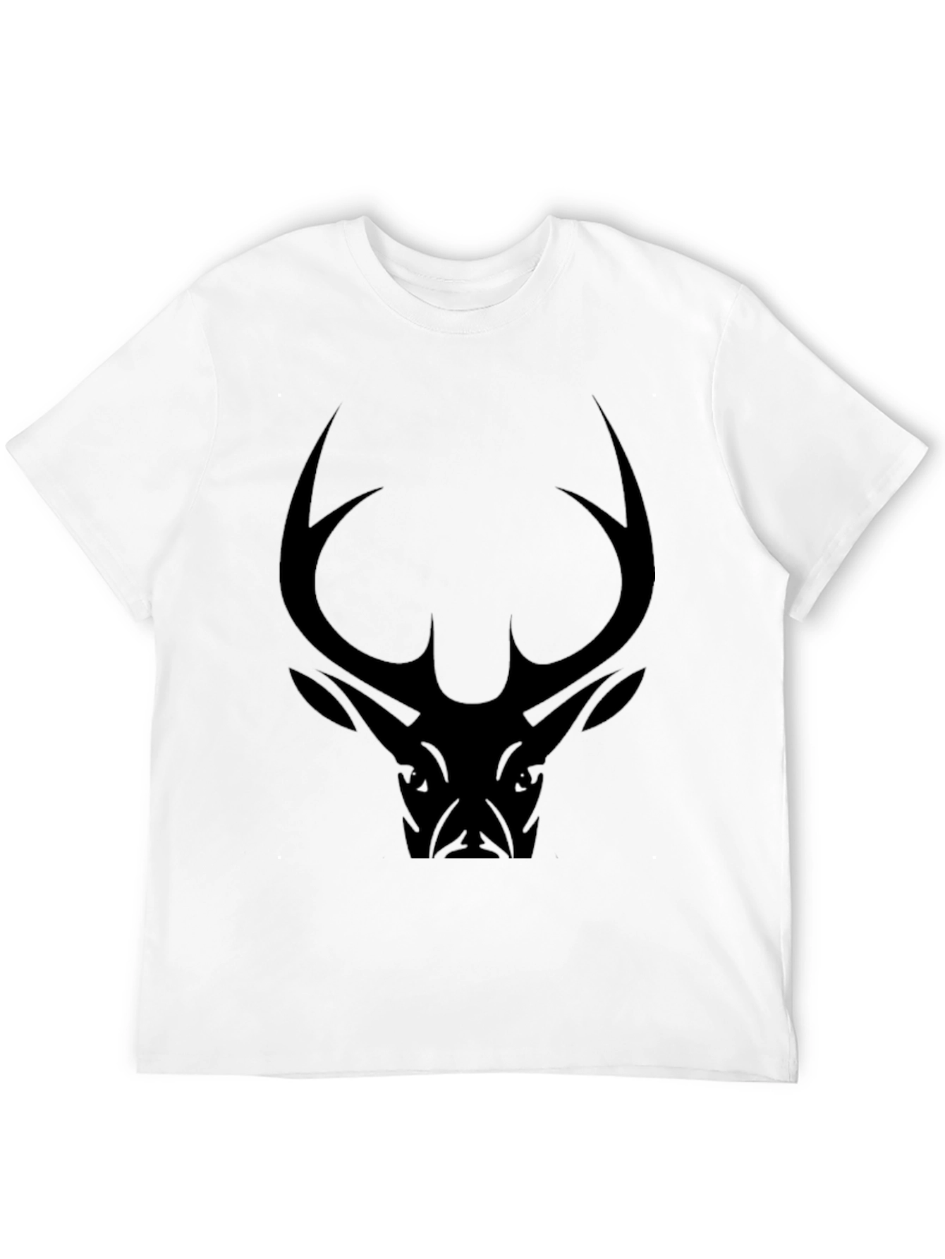 Mens Black Deer Graphic Tee - Casual Style