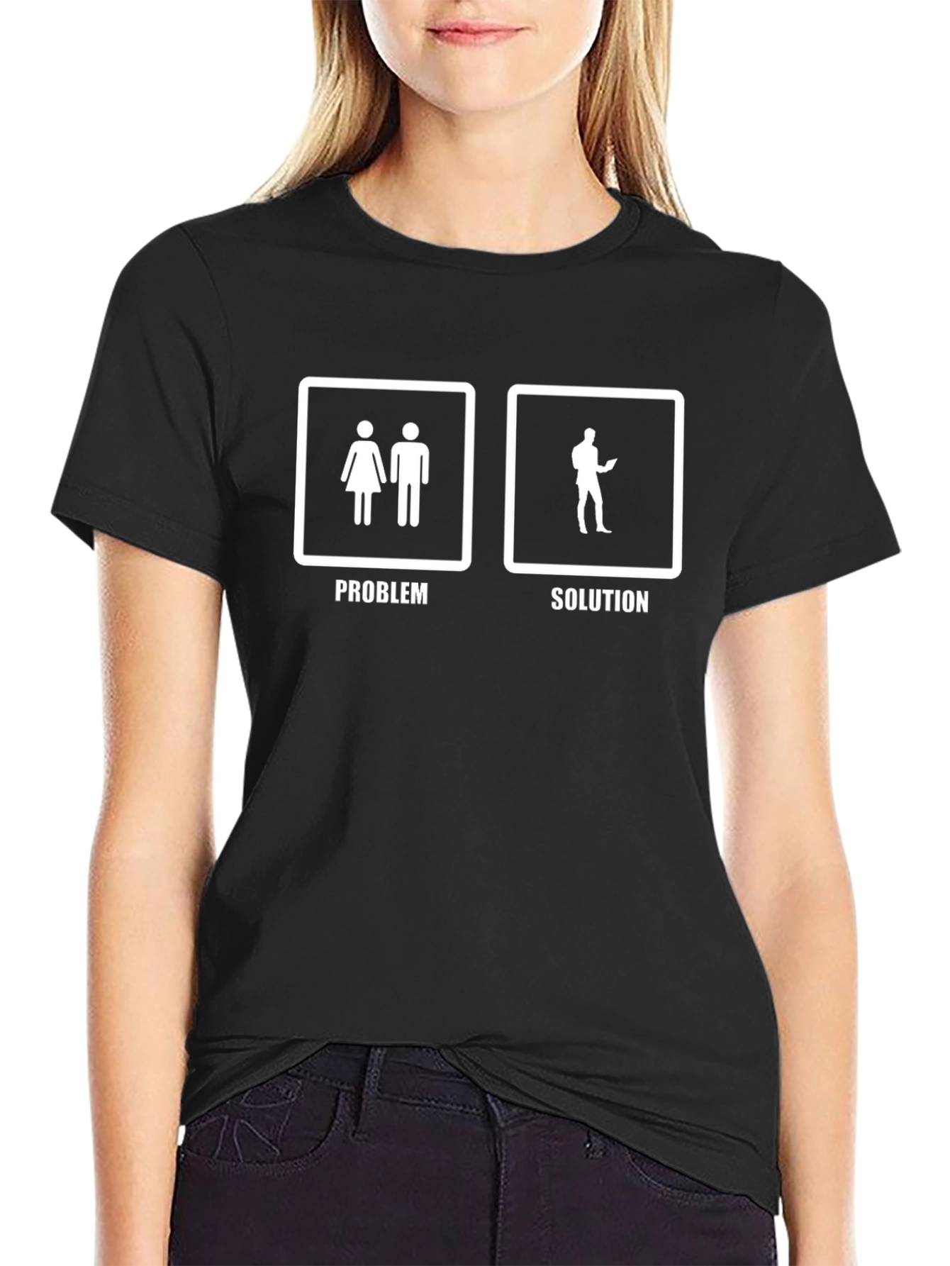 Problem Solution Graphic T-Shirt - Funny Geek Tee
