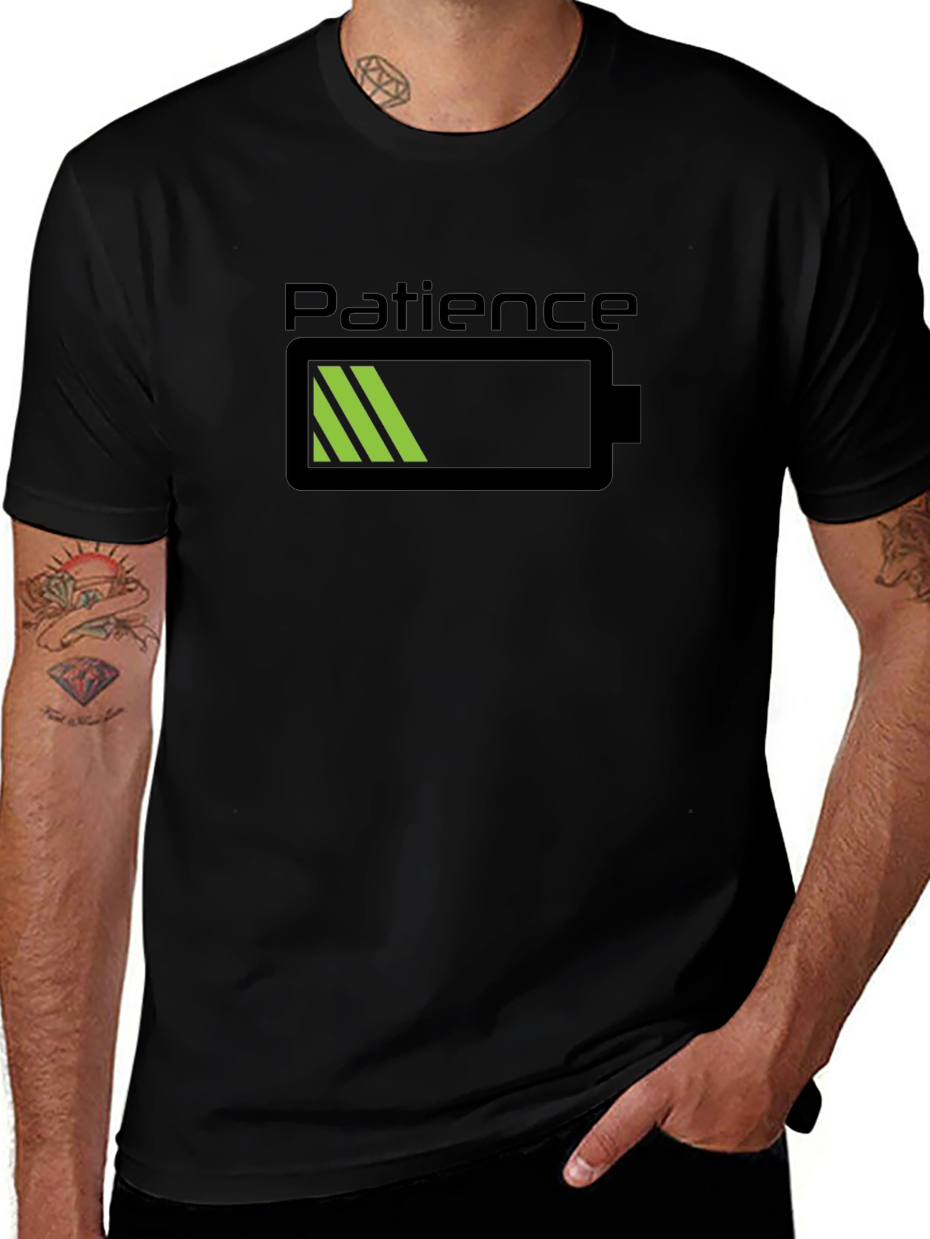 Low Patience Battery Graphic Tee - Black