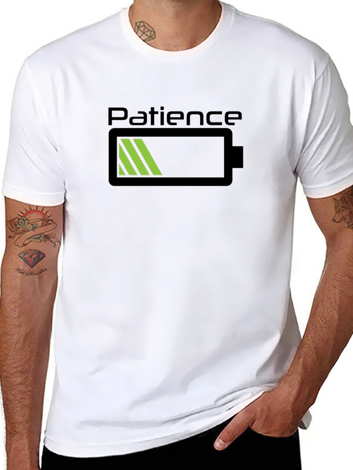 Low Patience Battery Graphic Tee - Black