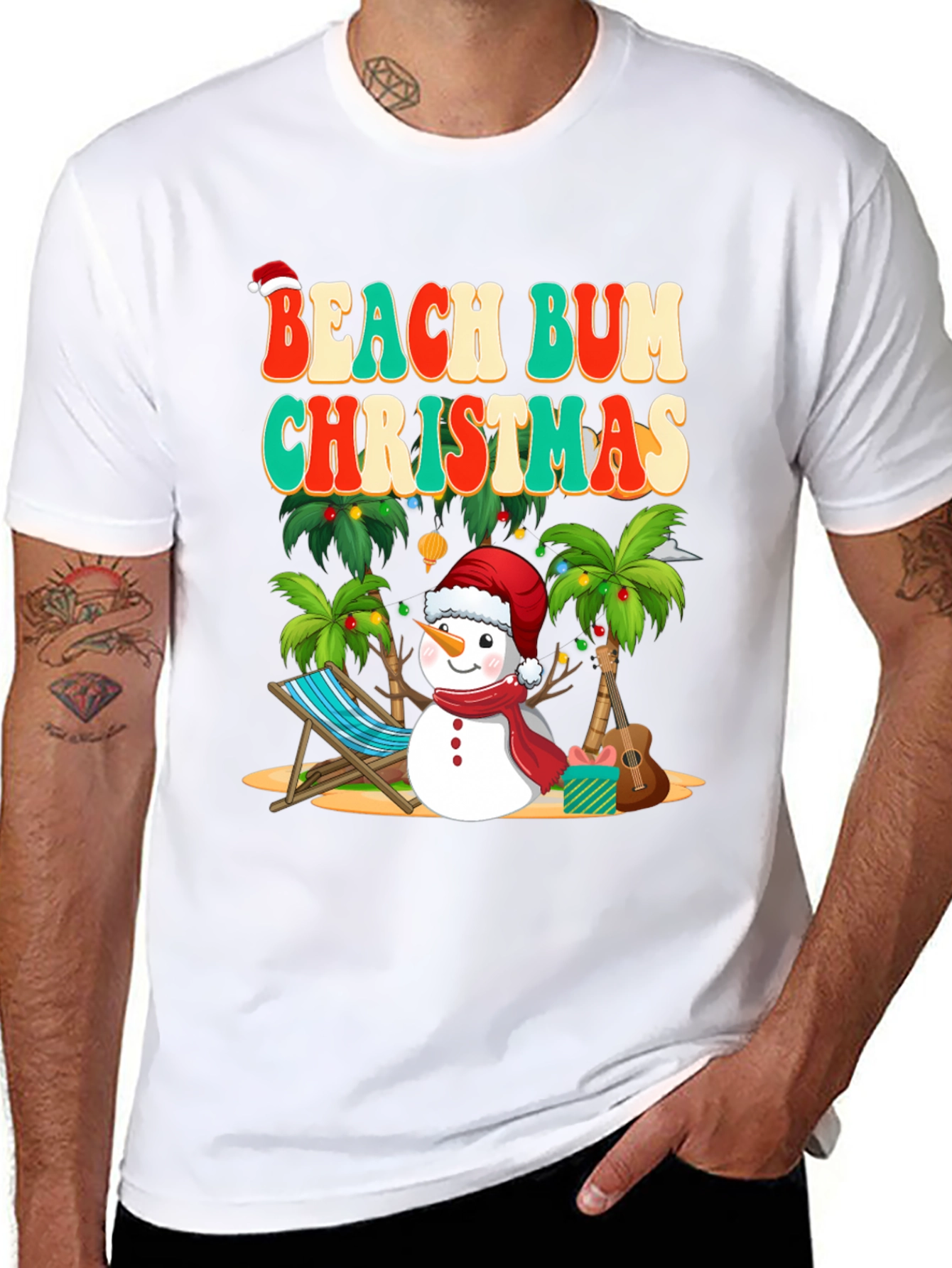 Beach Bum Christmas T-Shirt