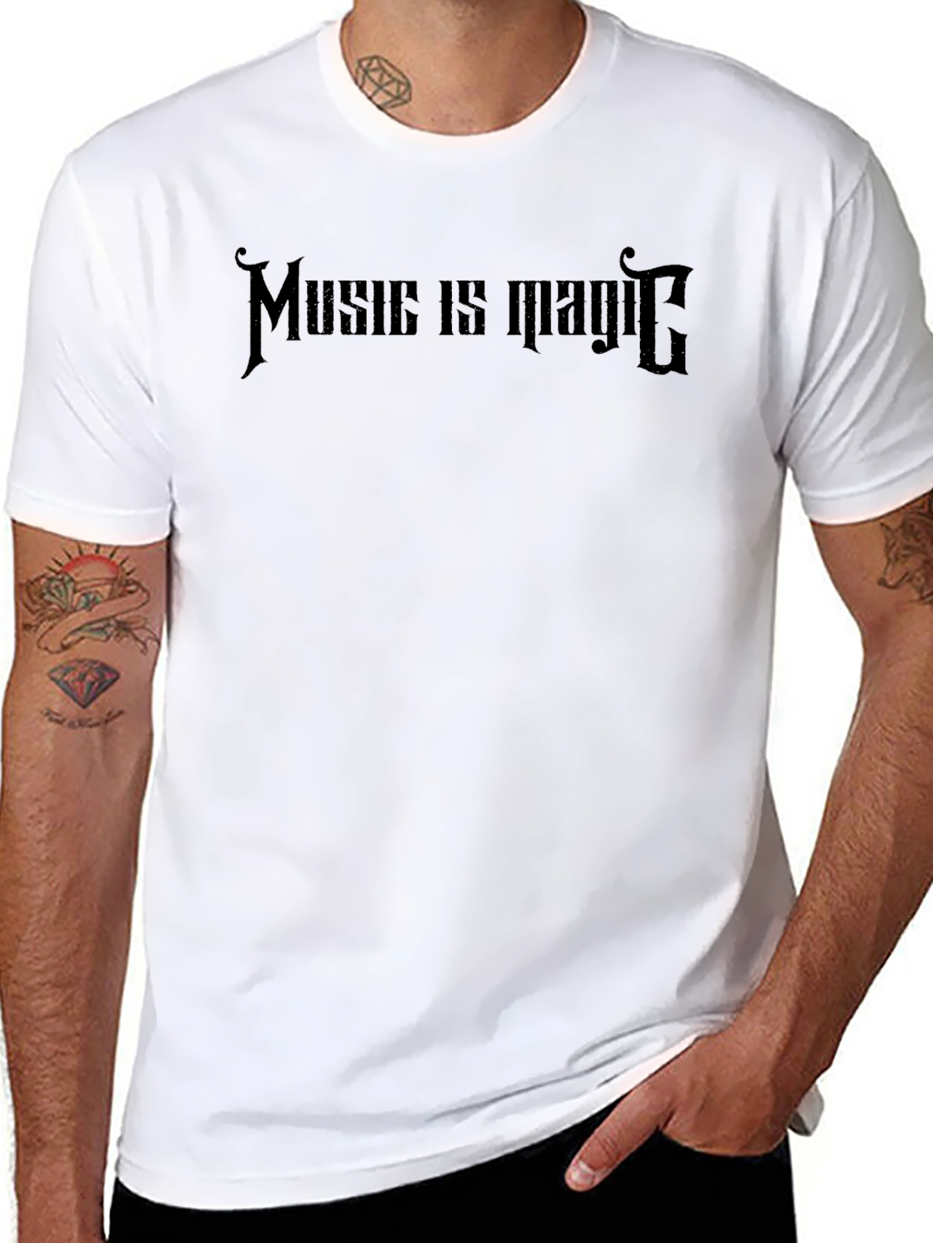 Music is Magic Black Graphic Tee