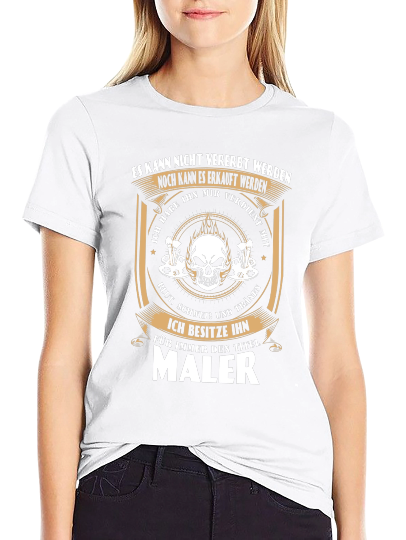 Painter T-Shirt - Skull Graphic Tee