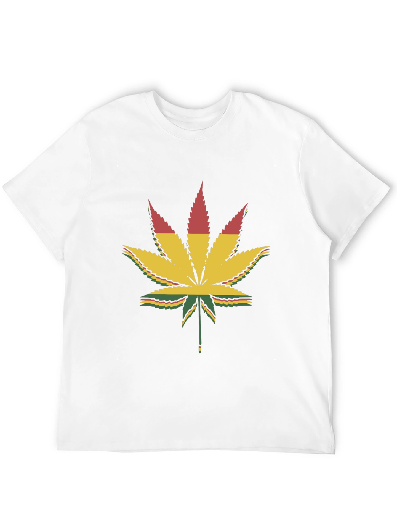 Rasta Leaf Graphic T-Shirt - Black