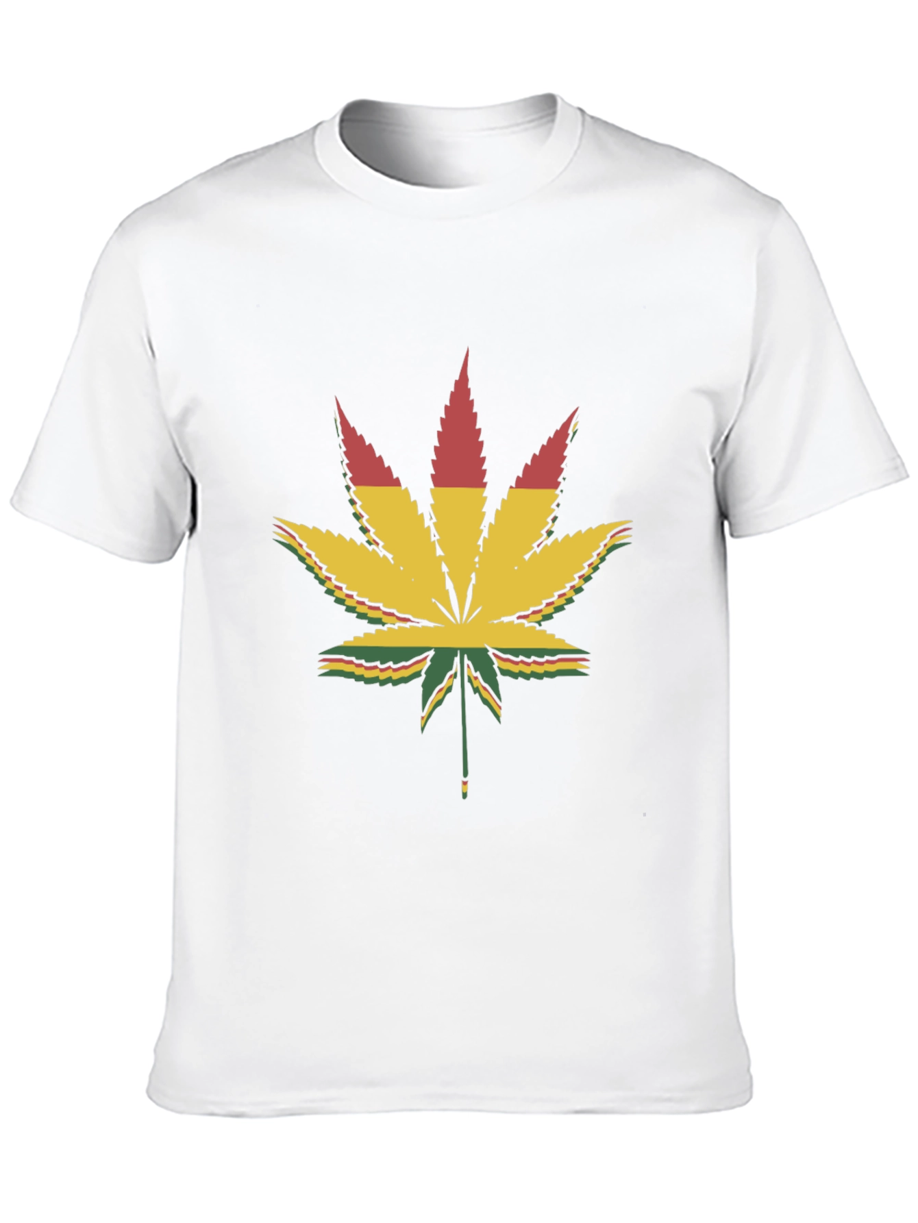 Rasta Leaf Graphic T-Shirt - Black