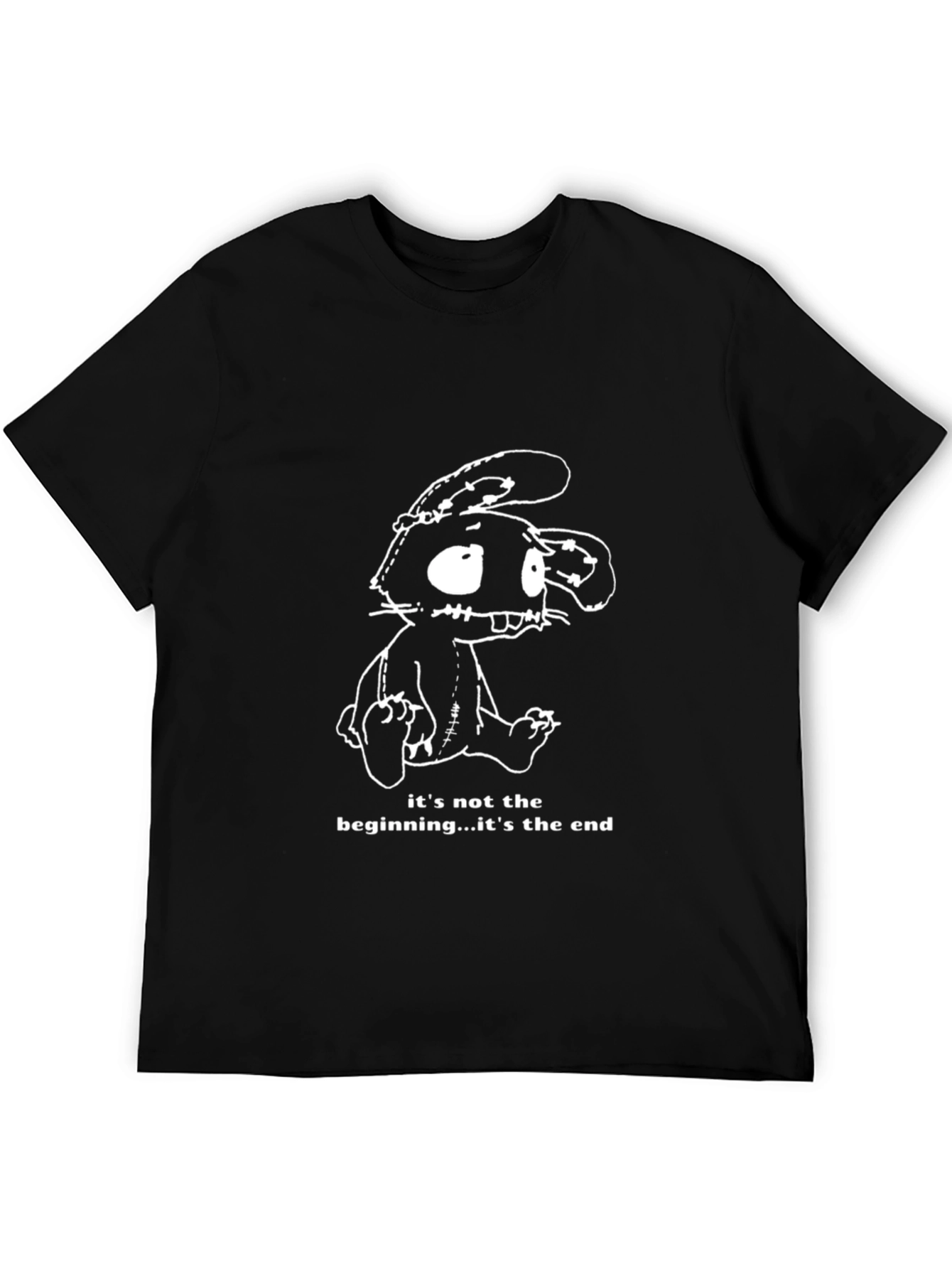 Creepy Cute Bunny Black T-Shirt