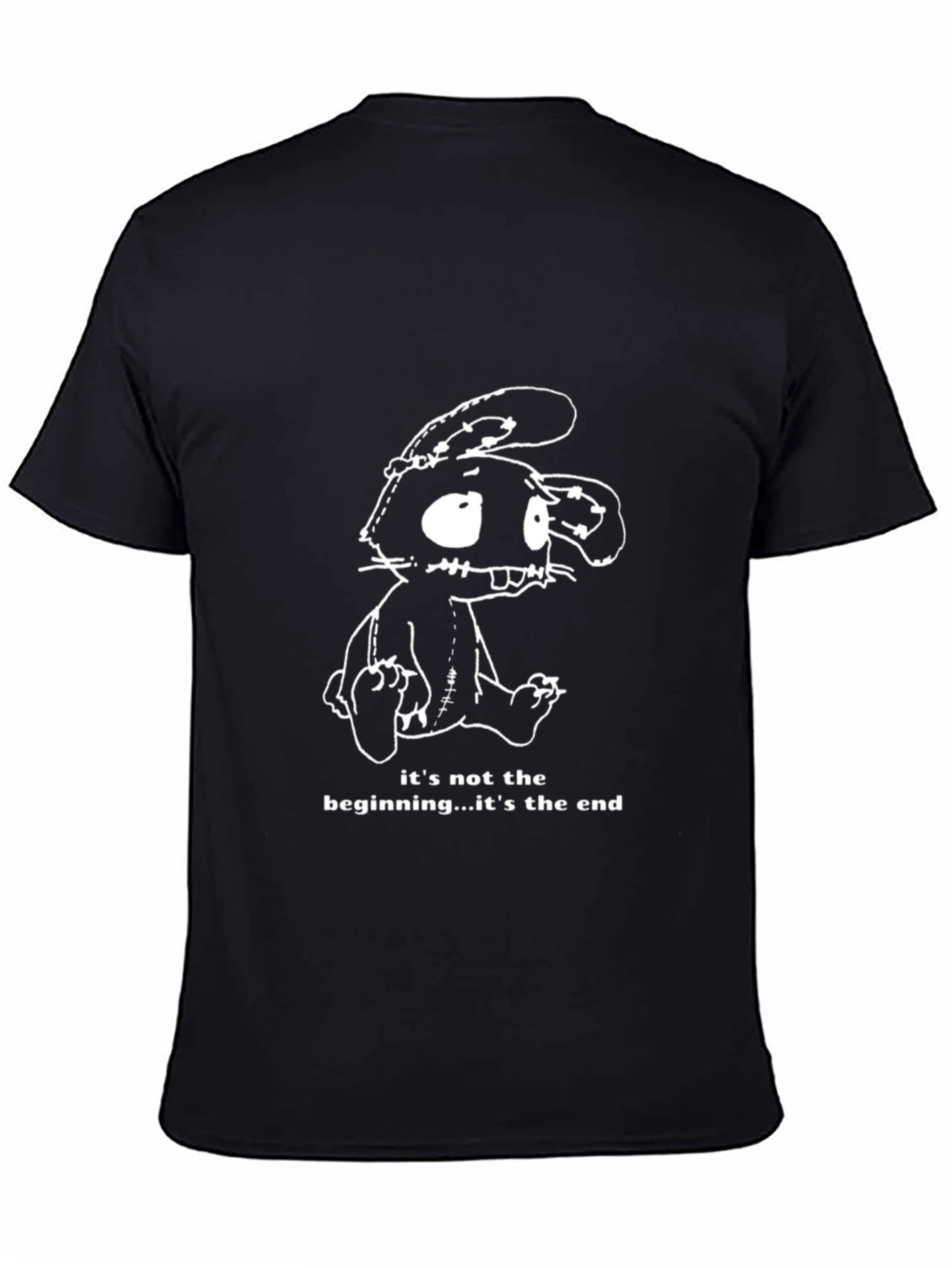 Creepy Cute Bunny Black T-Shirt