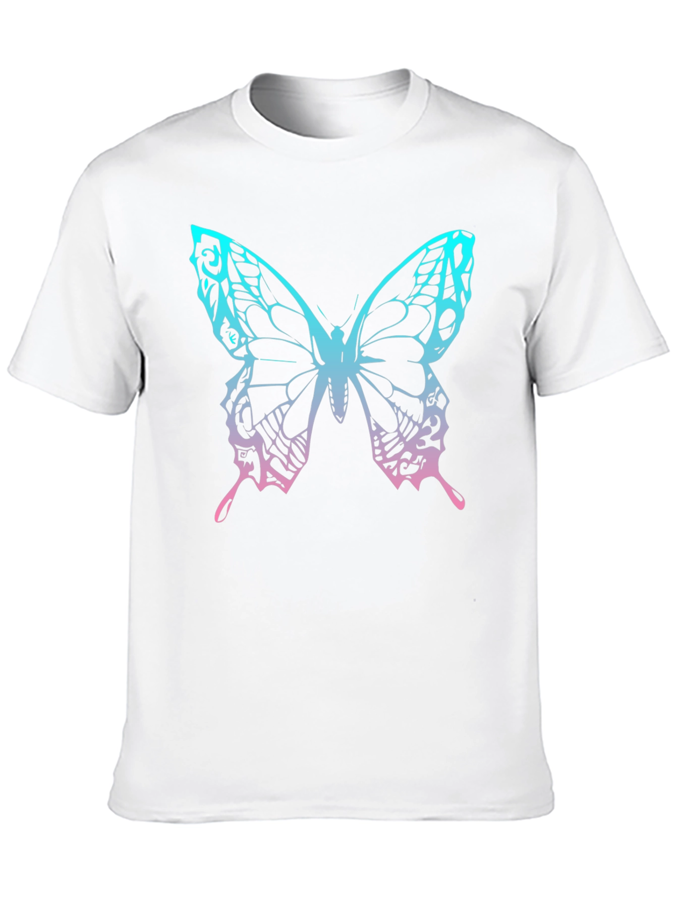 Butterfly Graphic Print Black T-Shirt