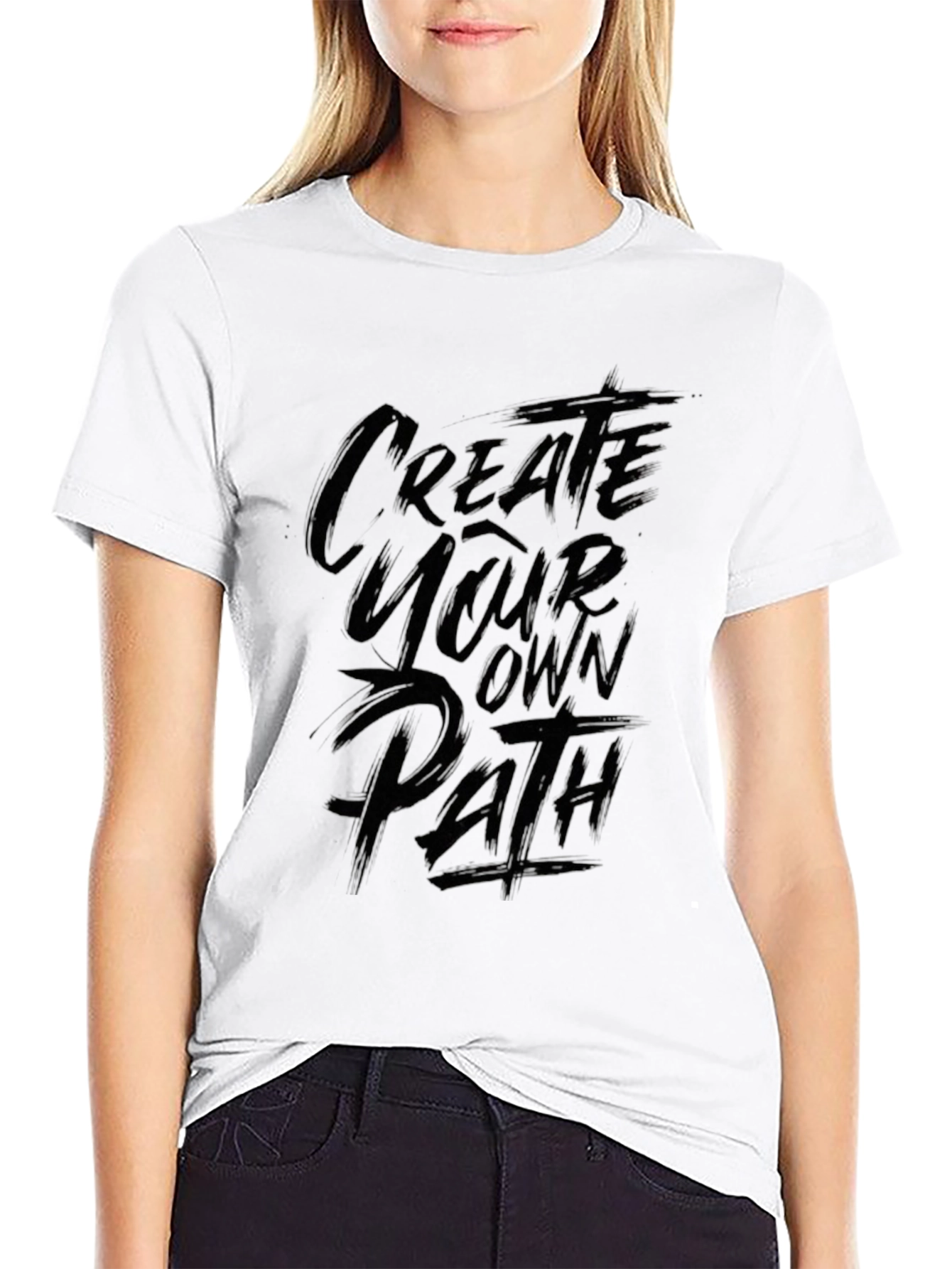 Create Your Own Path Black Graphic Tee