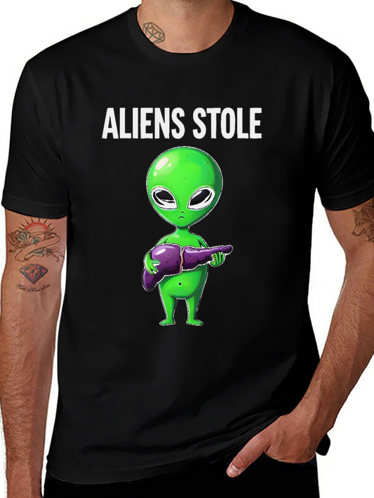 Aliens Stole My Liver Graphic T-Shirt