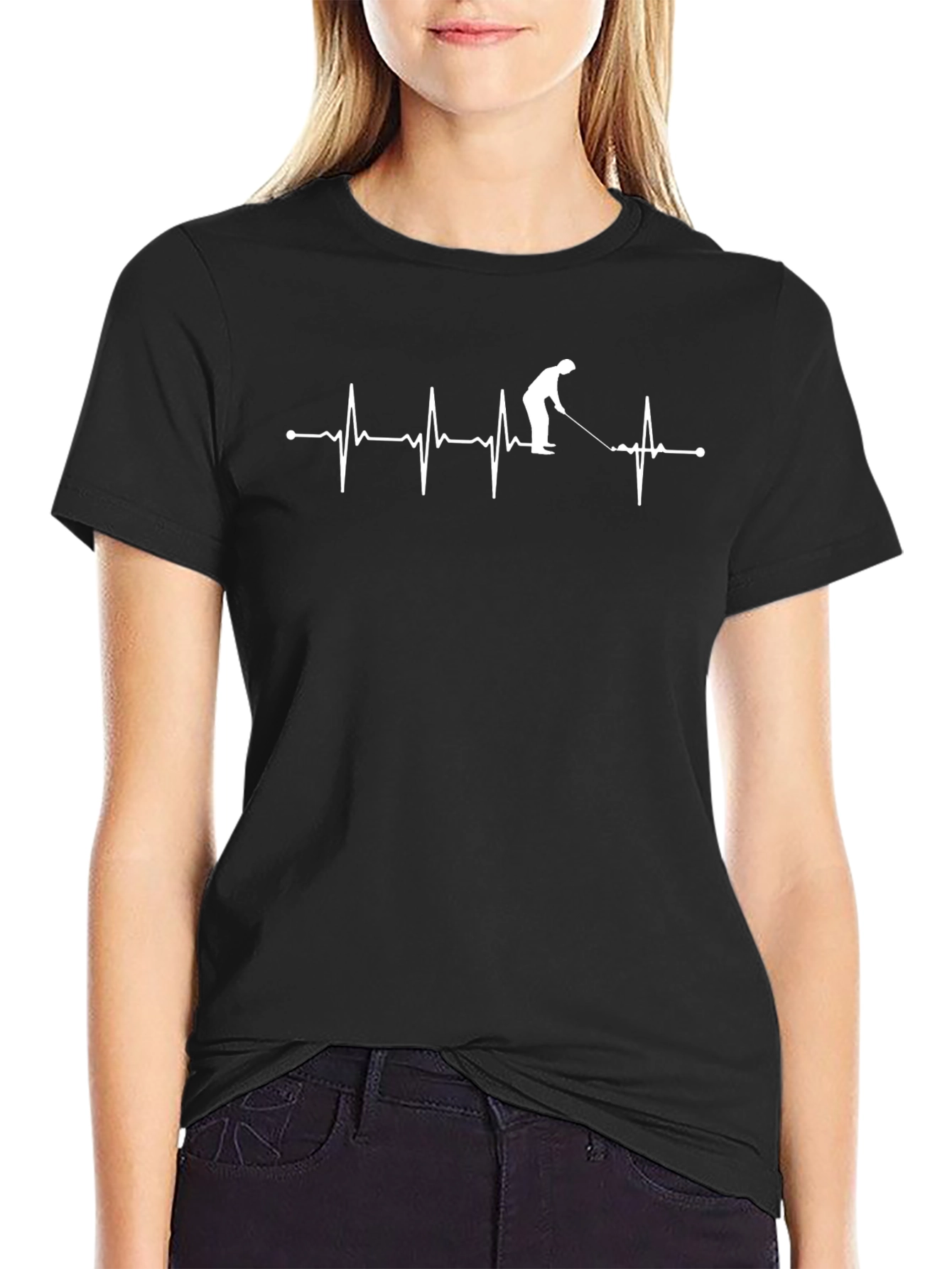 Golf Heartbeat T-Shirt - Sport Tee