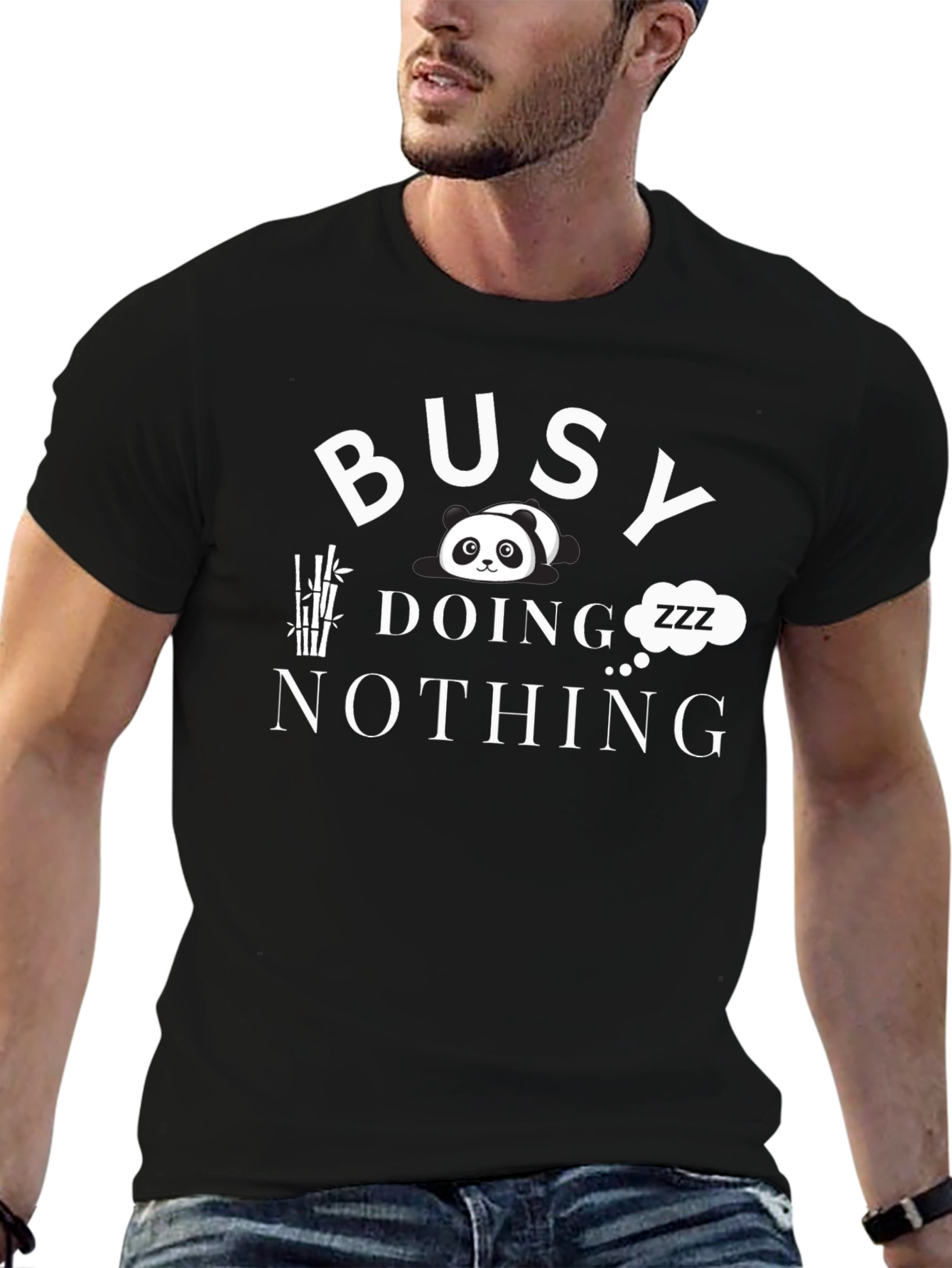 Busy Doing Nothing Panda T-Shirt